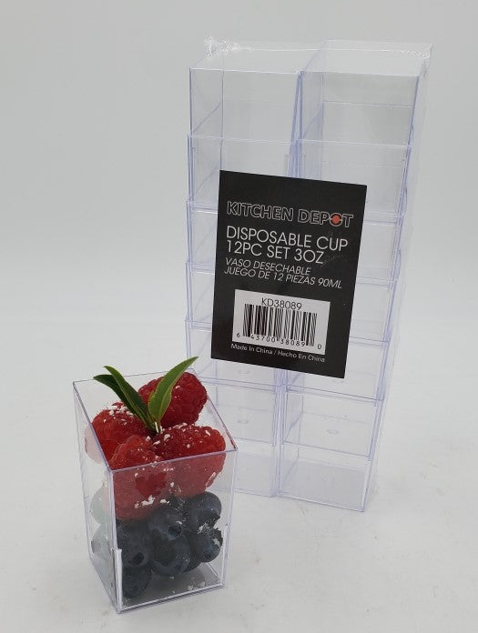12-Pack 3 oz Square Plastic Food Storage Containers with Lids - Perfect for Meal Prep, Leftovers, and Snacks