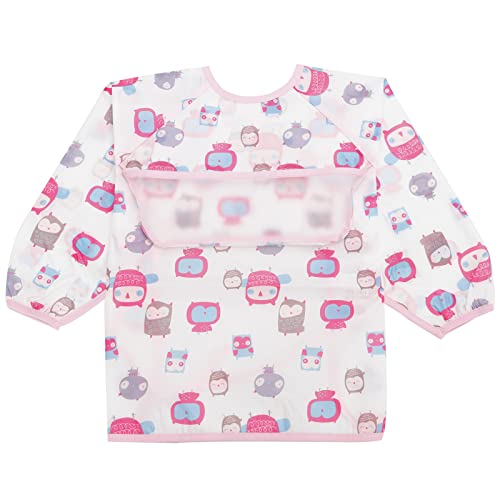 JNINTH Waterproof Toddler Bibs with Sleeves for Babies 6-42 Months - Ideal for Messy Eating, Painting & Art Activities - Soft & Easy Clean Smock for Mealtime & Creative Play