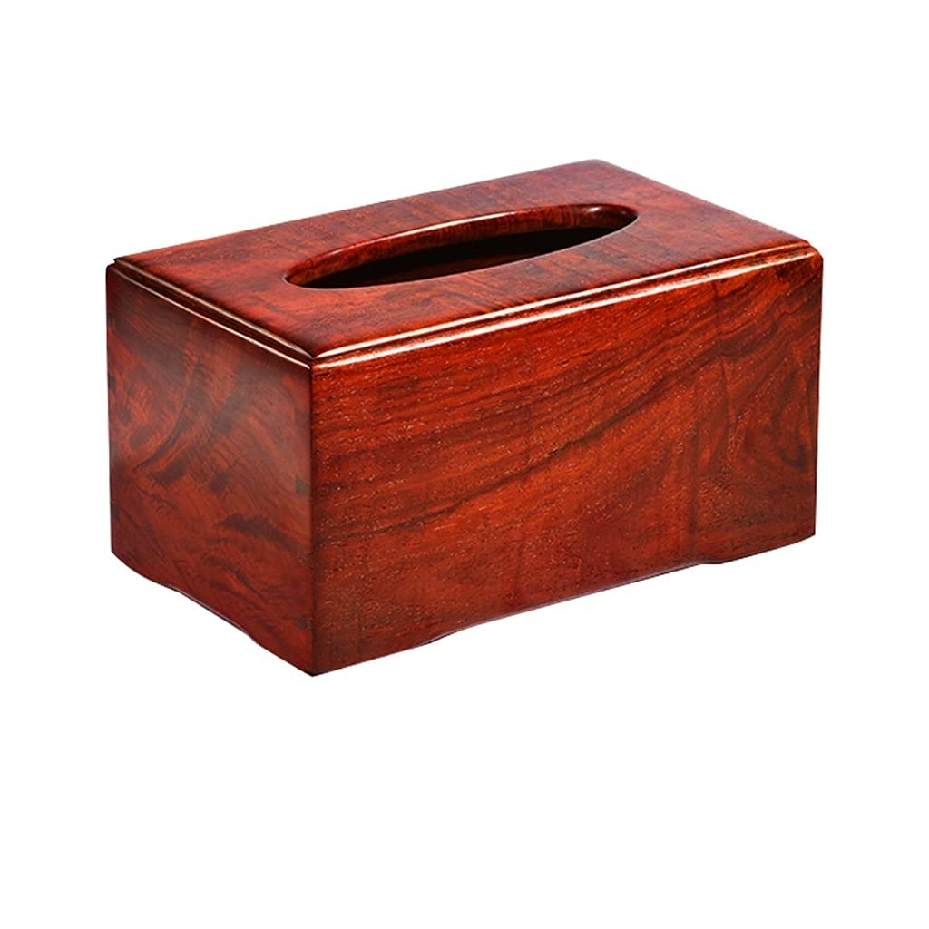 Handmade Red Sour Wood Tissue Box Holder - Rectangular Napkin Dispenser Organizer for Bedroom, Office, Bathroom & Kitchen | Home Decor Gift for Housewarming, Wedding & Holiday