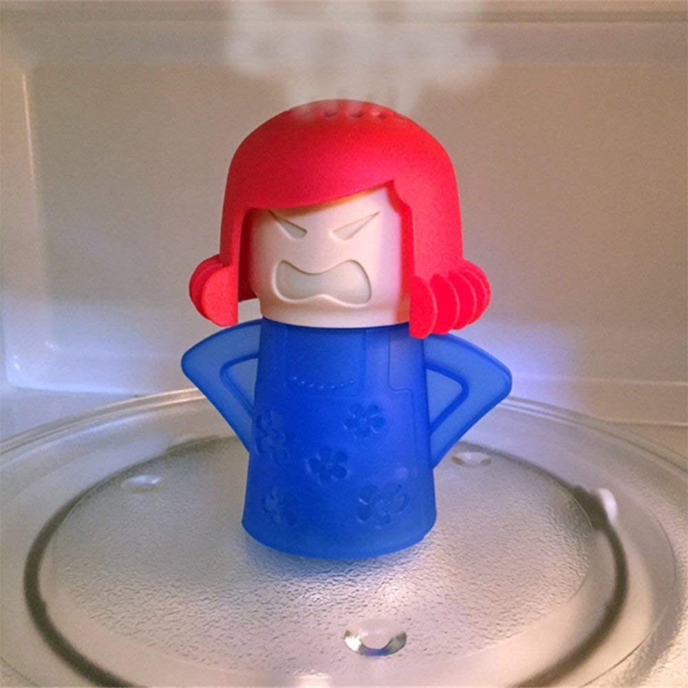 Microwave Cleaner for Angry Mom - Fast & Easy Stain Removal with Fridge Odor Absorber - Perfect for Home, Office & Kitchen Cleaning in Minutes