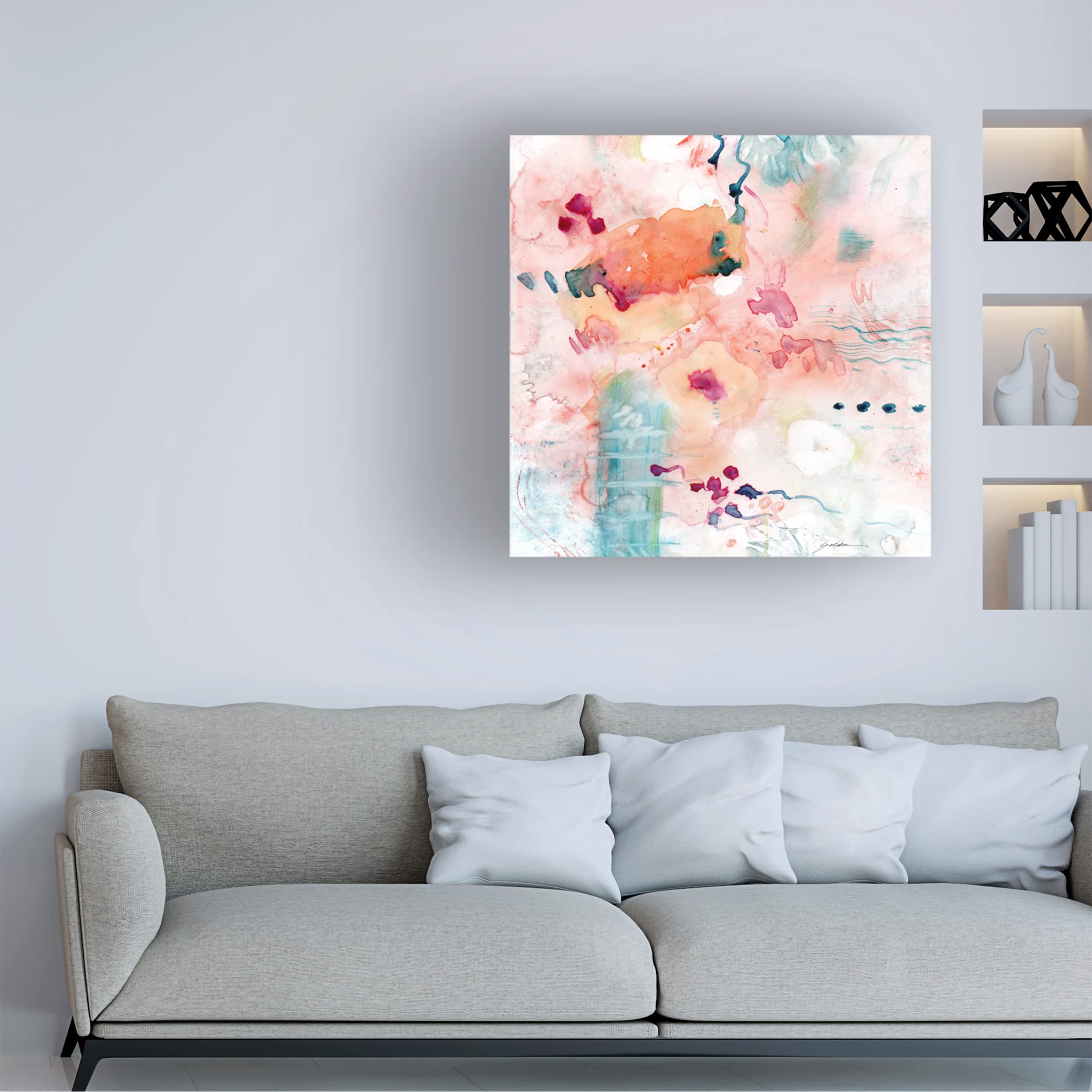 Trademark Fine Art 'Emergence' Canvas Wall Art by Sheila Golden - Modern Abstract Painting for Living Room, Bedroom & Office Decor
