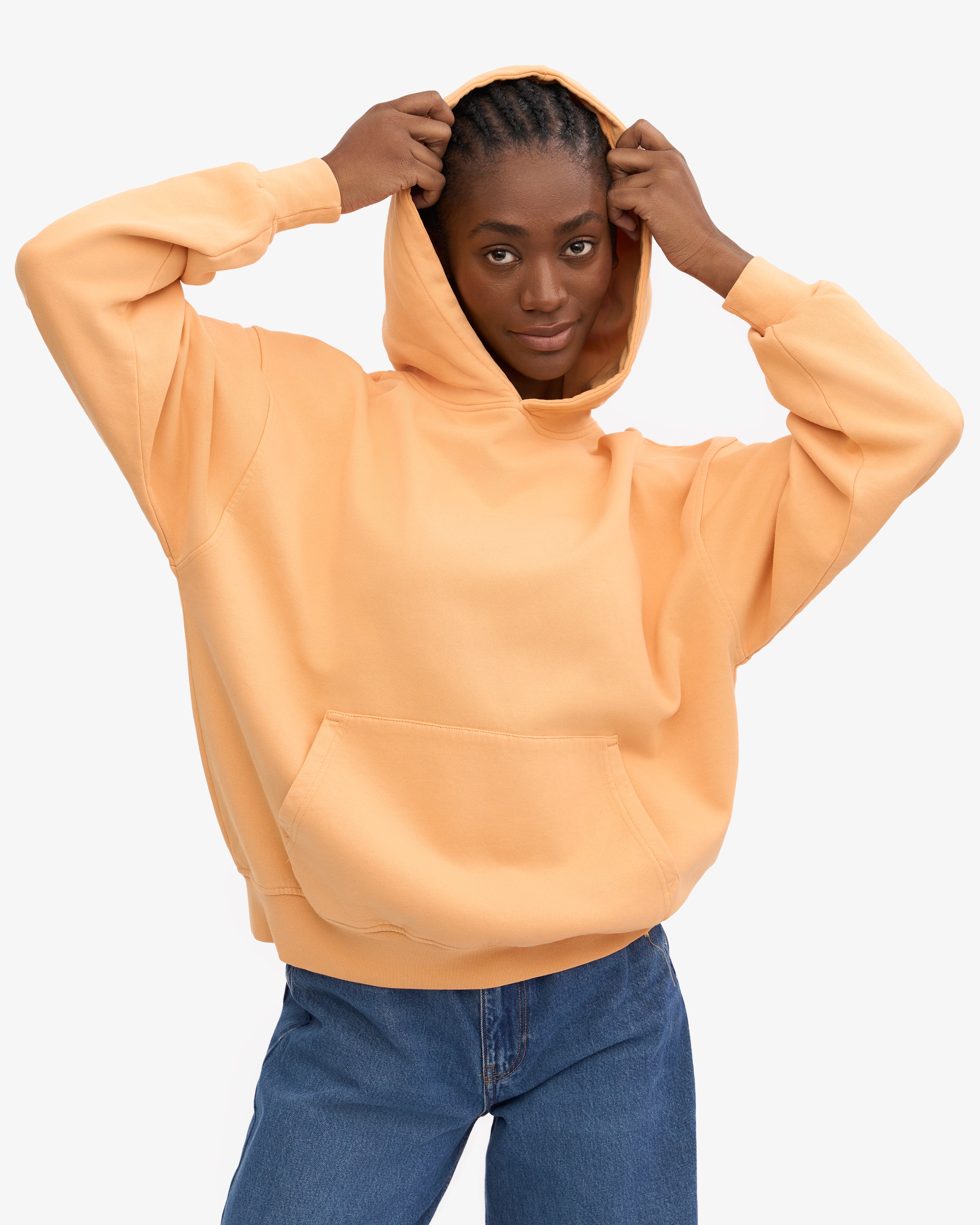 Organic Oversized Hoodie - Sandstone Orange | Soft & Cozy Pullover Sweatshirt for Men & Women | Perfect for Casual Wear, Lounge & Outdoor Activities