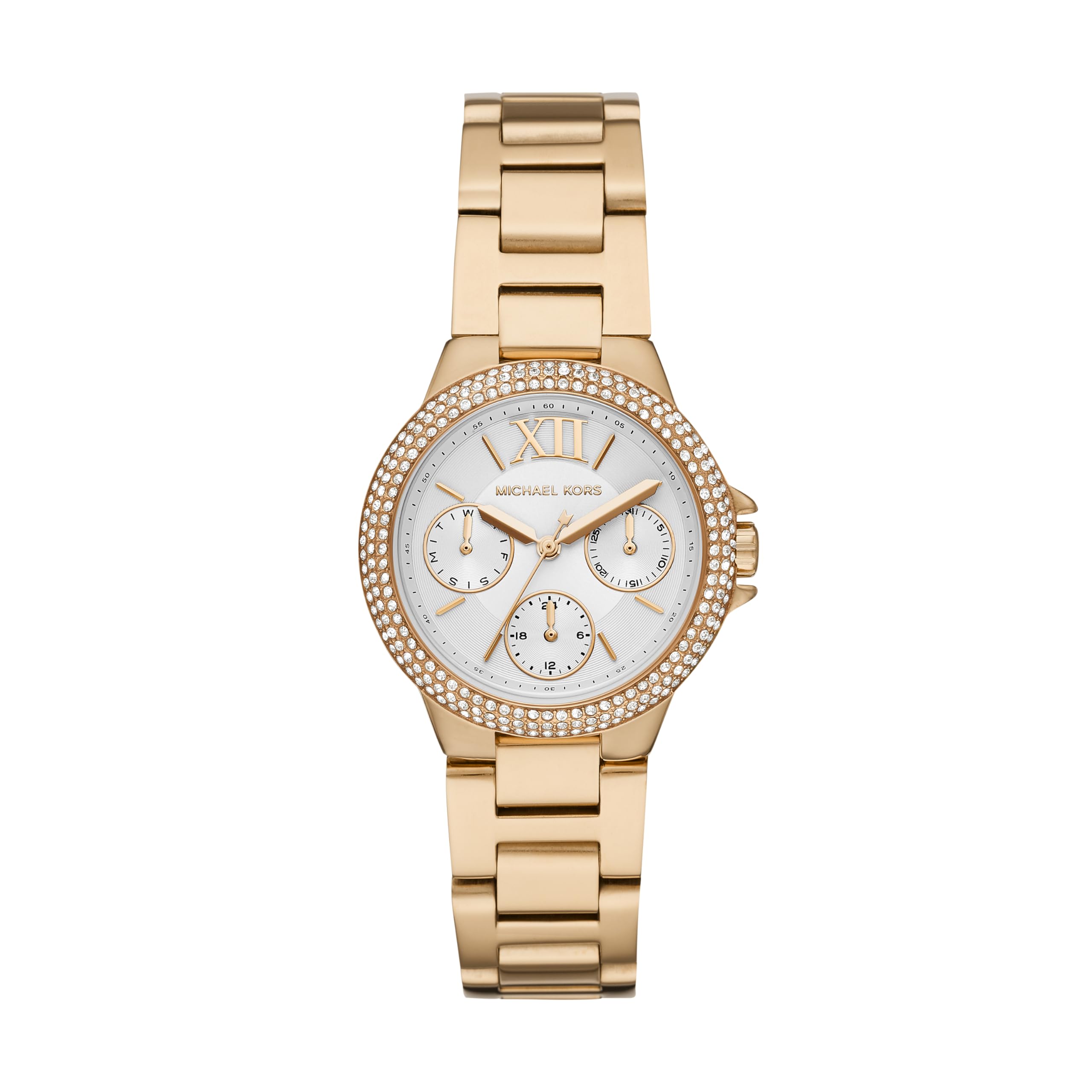 Michael Kors Mini Camille Women's Watch - Stainless Steel Fashion Watch with Interchangeable Leather & Metal Band | Elegant Dress Watch for Work, Date Night & Special Occasions