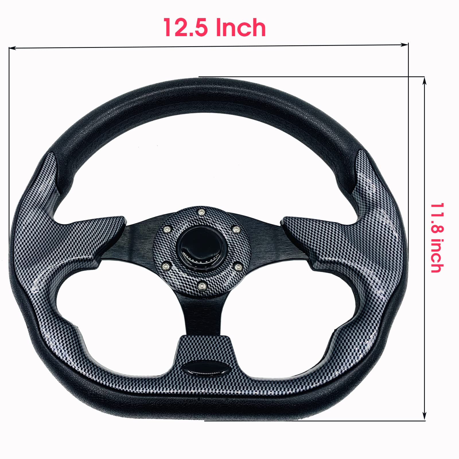 Universal Golf Cart Steering Wheel for EZGO RXV, TXT, Club Car DS & Precedent - Premium Replacement for EZGO, Yamaha Golf Carts - Perfect for Golf Courses, Resorts, and Private Communities