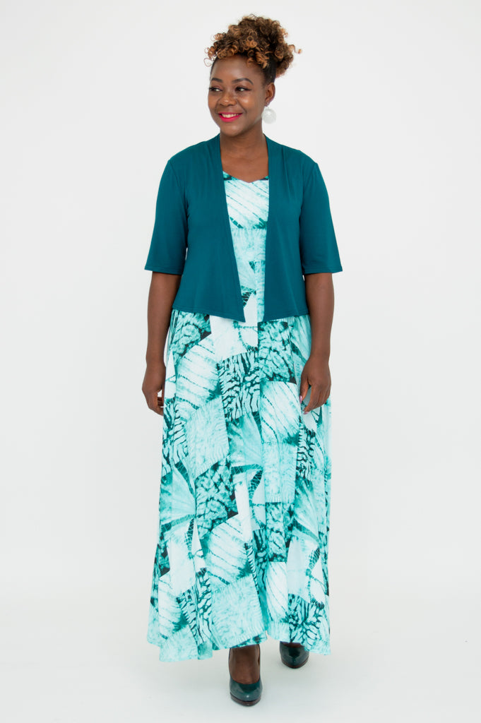 Doda Jacket for Women - Soft Bamboo Fabric, Teal Green Lightweight Coat - Perfect for Outdoor Hiking, Travel & Casual Wear