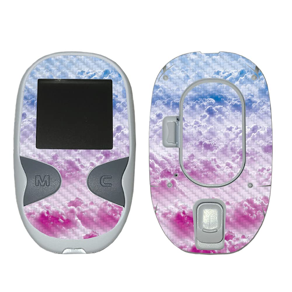 MightySkins Carbon Fiber Skin for Care Touch Glucose Meter - Candy Clouds Design | Protective & Durable Textured Cover | Easy to Apply | Made in USA | Perfect for Diabetes Management & Travel Protection