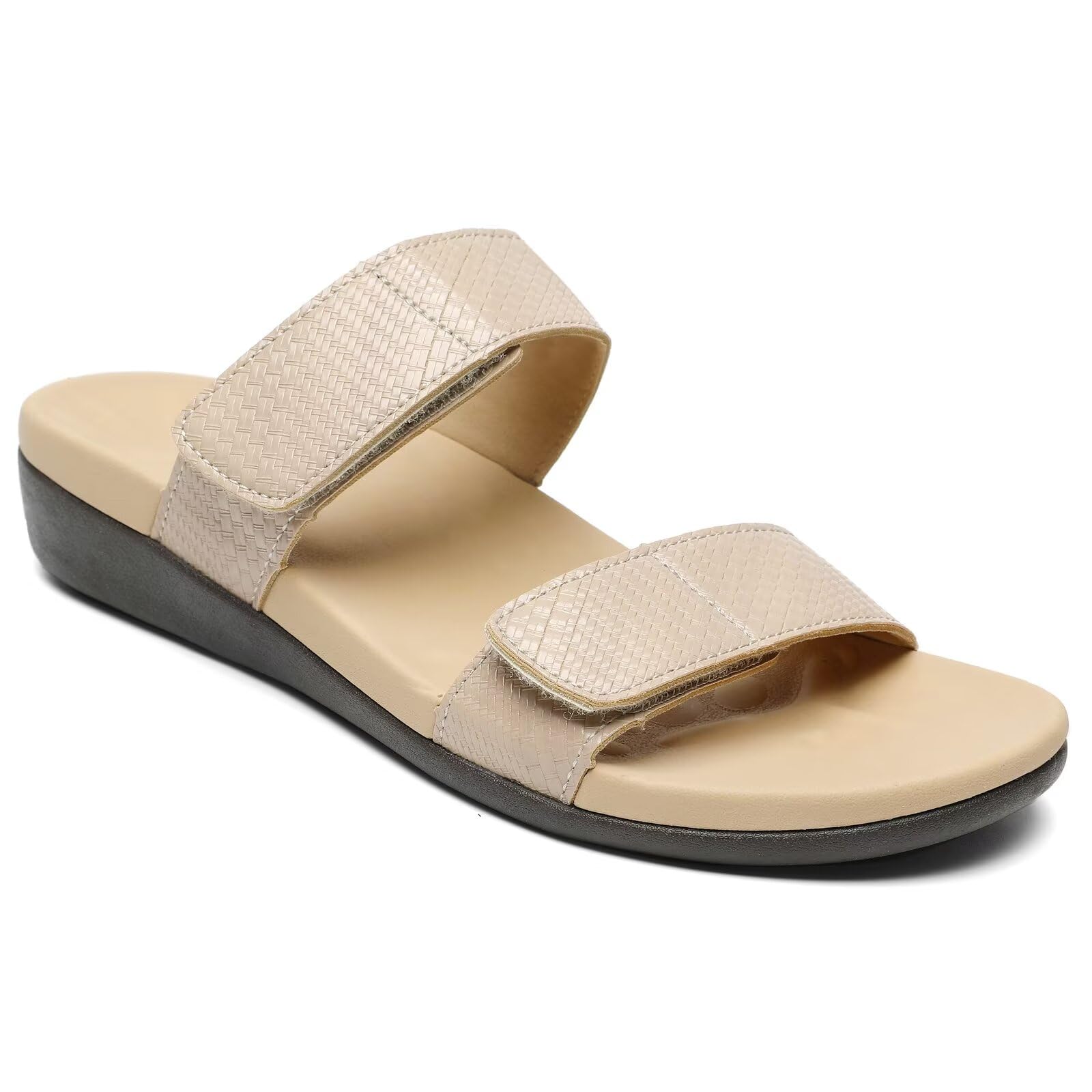 MEGNYA Women's Orthotic Sandals for Plantar Fasciitis & Flat Feet - Arch Support Walking Slides for Pain Relief - Perfect for Beach, Pool & Summer Comfort