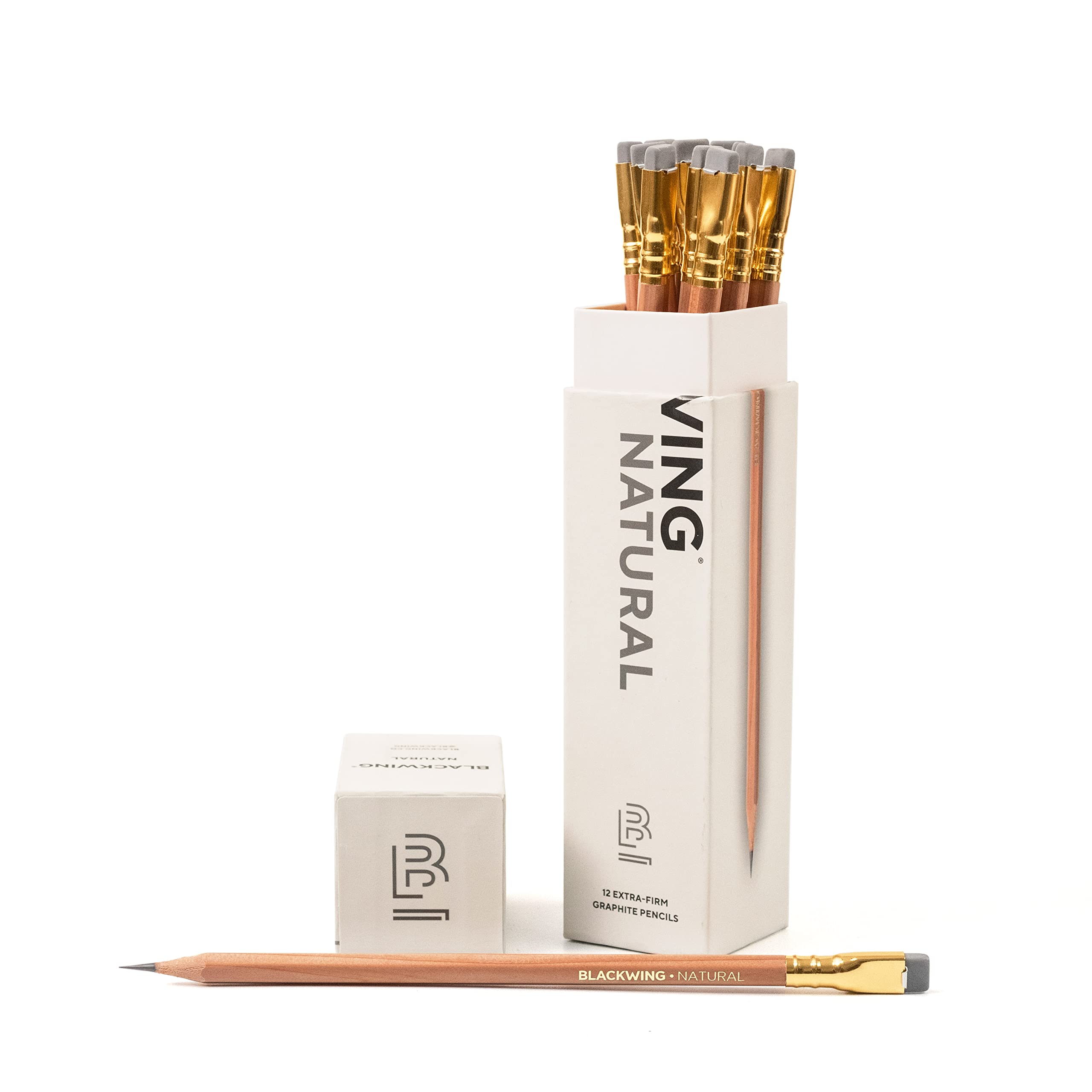 Blackwing Natural Pencils - Premium Box of 12 High-Quality Graphite Drawing Pencils for Artists, Sketching & Writing | Perfect for Professional Artists, Students & Office Use