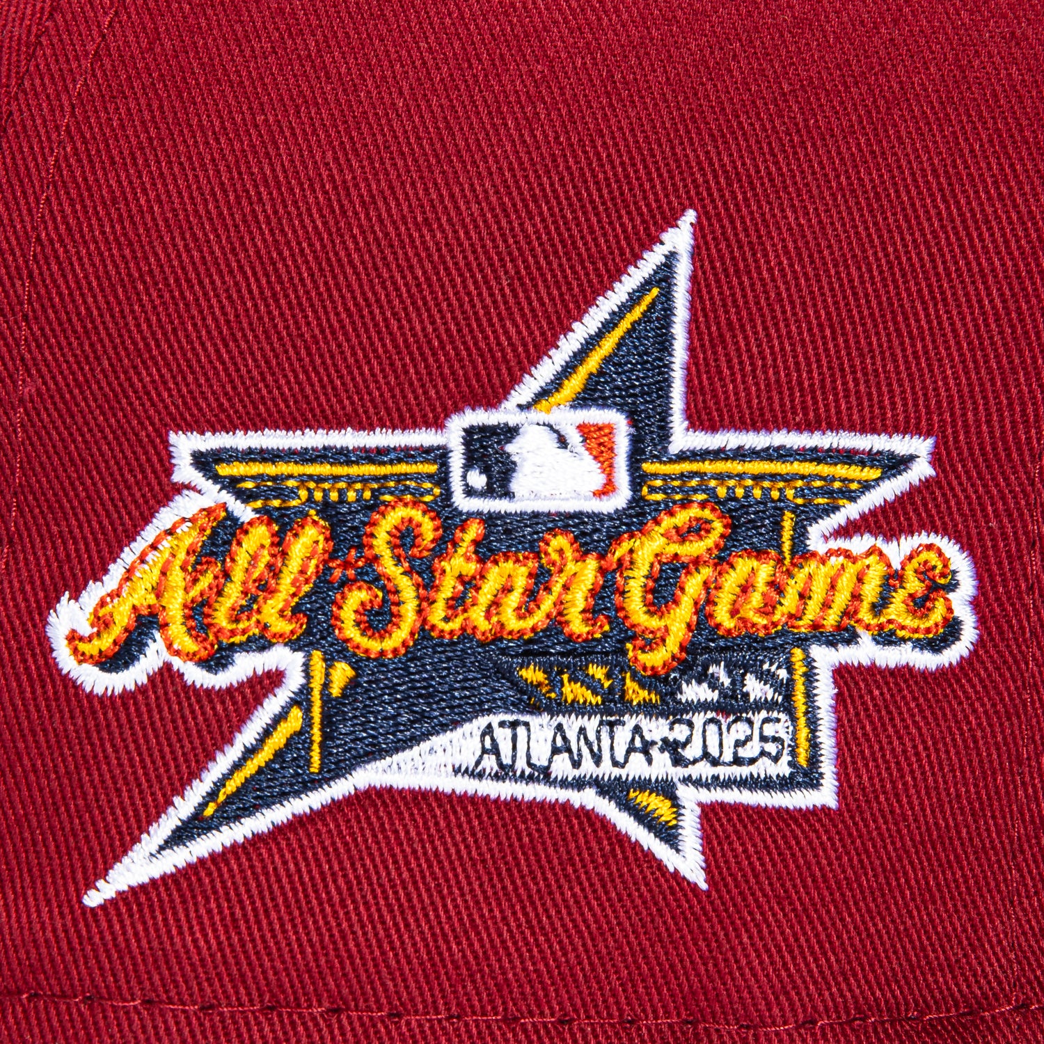 New Era 59Fifty Atlanta Braves 2025 All Star Game Patch Script Hat - Official MLB Baseball Cap for Men & Women - Stylish Brick & Black Design - Perfect for Sports Fans, Game Day & Casual Wear