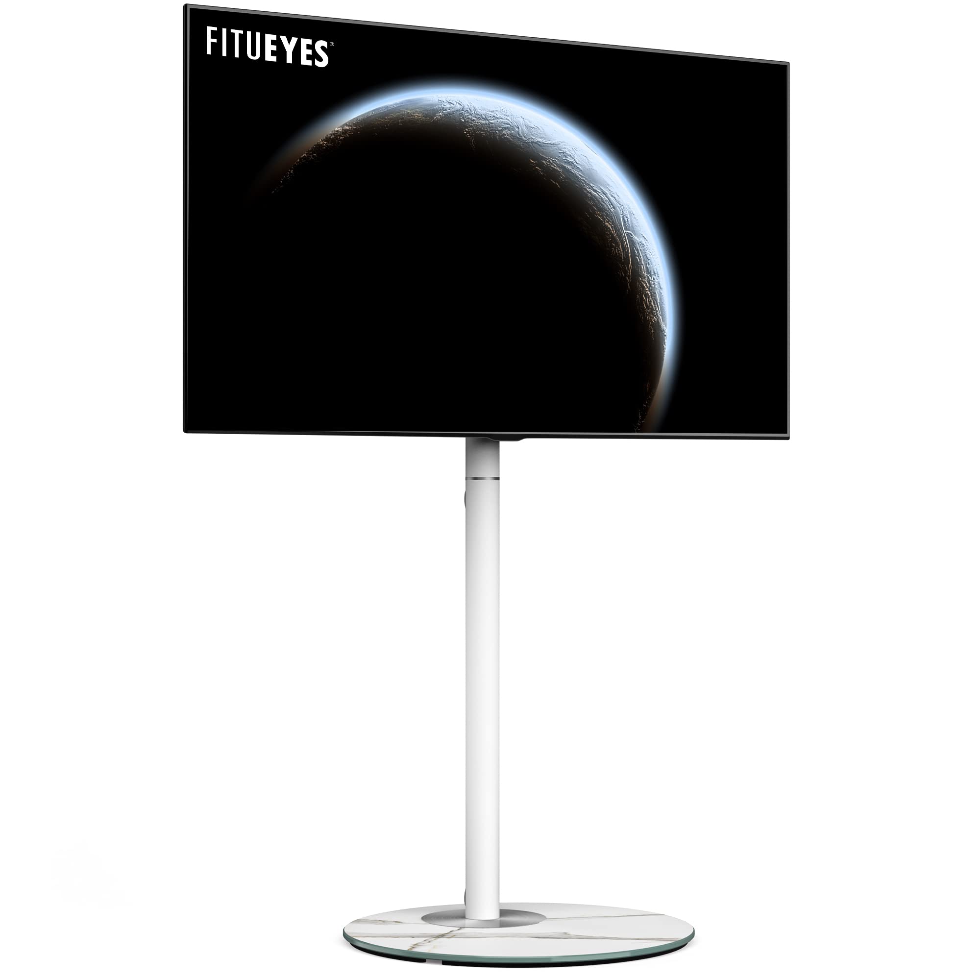 FITUEYES Swivel TV Stand for 32-60 Inch TVs - Modern Corner TV Stand with Adjustable Height & Cable Management - Master Series - Perfect for Living Room, Bedroom & Home Theater Setup