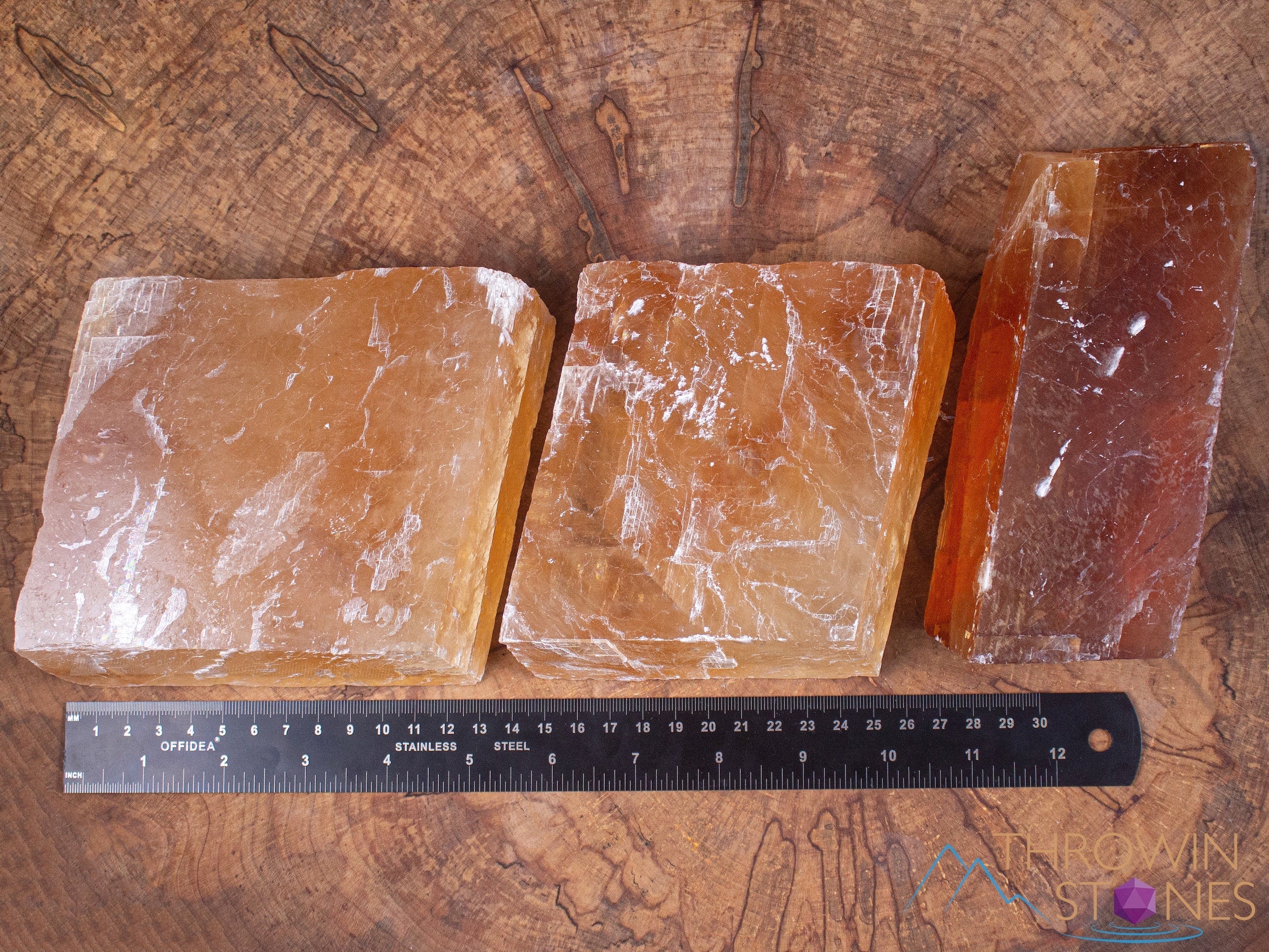 Orange Calcite Raw Crystal - 7XL Large Rhombohedron Specimen for Metaphysical Healing, Home Decor, Mineral Collection | Natural Healing Stone for Meditation, Reiki & Crystal Grids