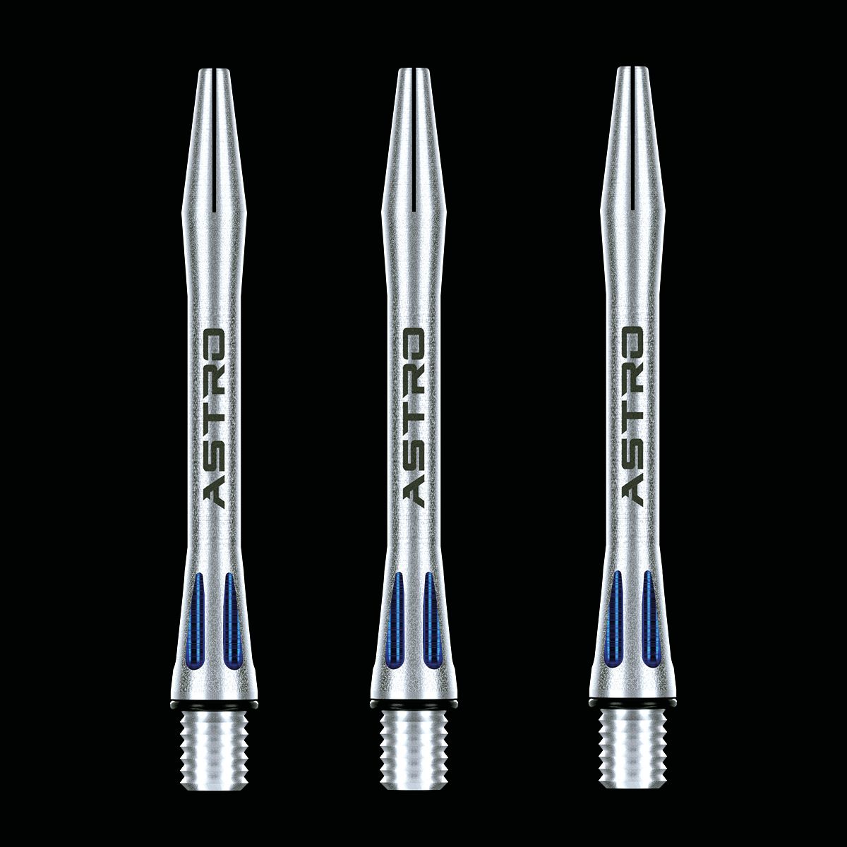 WINMAU Astro Blue Aluminum Shafts - Professional Dart Shafts for Steel Tip Darts | Perfect for Tournaments, Bars & Home Practice | Durable & Lightweight Design