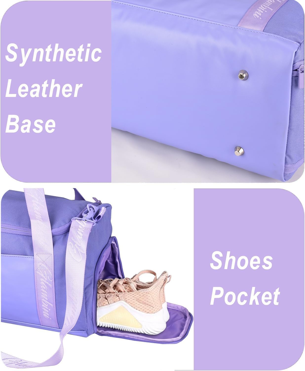 24L Waterproof & Tear-Resistant Duffle Bag with Shoes Compartment - Overnight Weekender Travel Gym Bag for Women & Girls - Perfect for Sports, Gym, Travel & Weekend Getaways