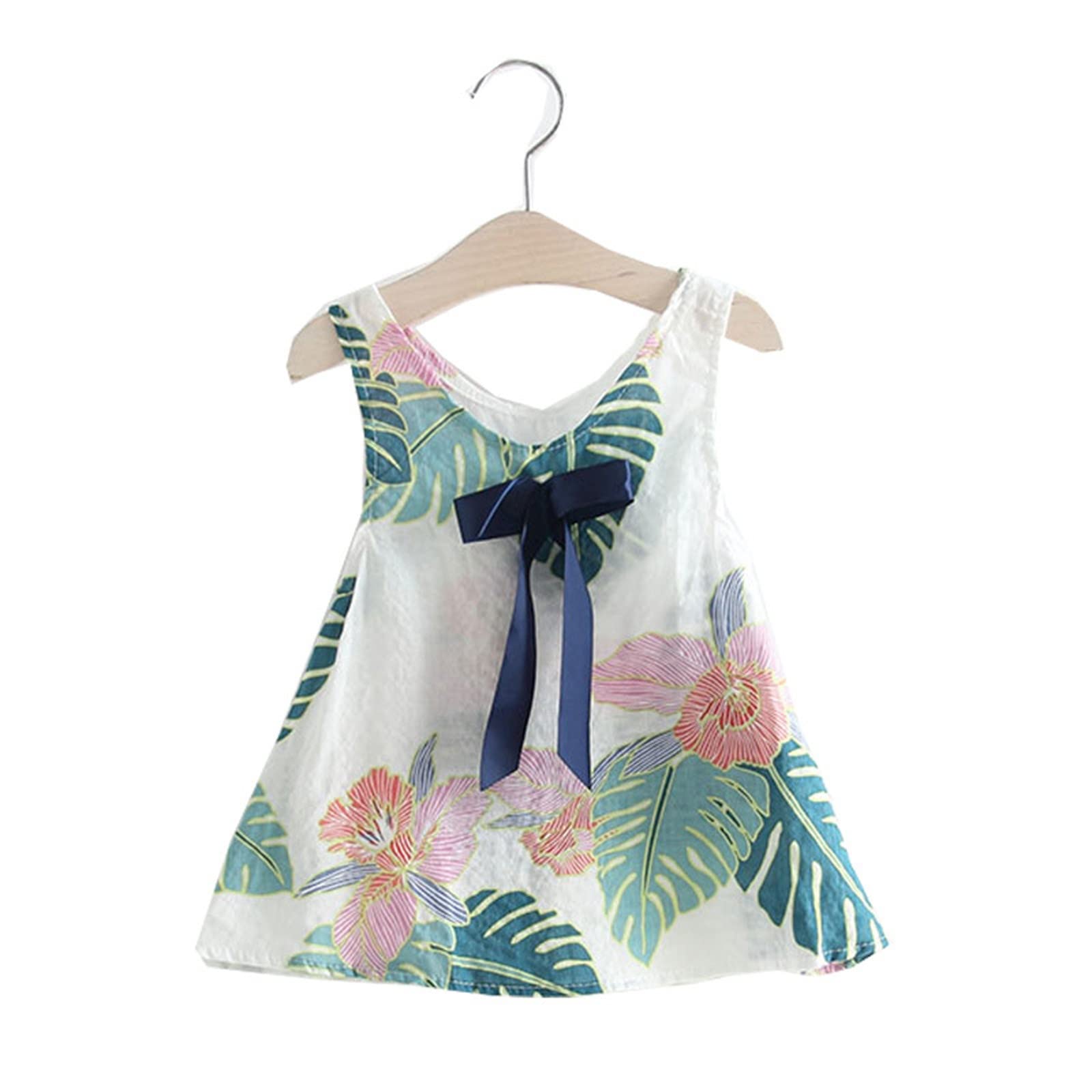 Toddler Girls Summer Floral Princess Dress - Sleeveless Casual Beach Outfit for Baby Girls | Perfect for Playdates, Parties & Photo Shoots