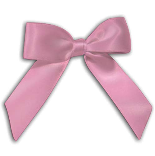 Peel and Stick Satin Bow for Graduation Cap - Assorted Colors (Pink) - Perfect Grad Cap Decoration for Commencement & Graduation Party