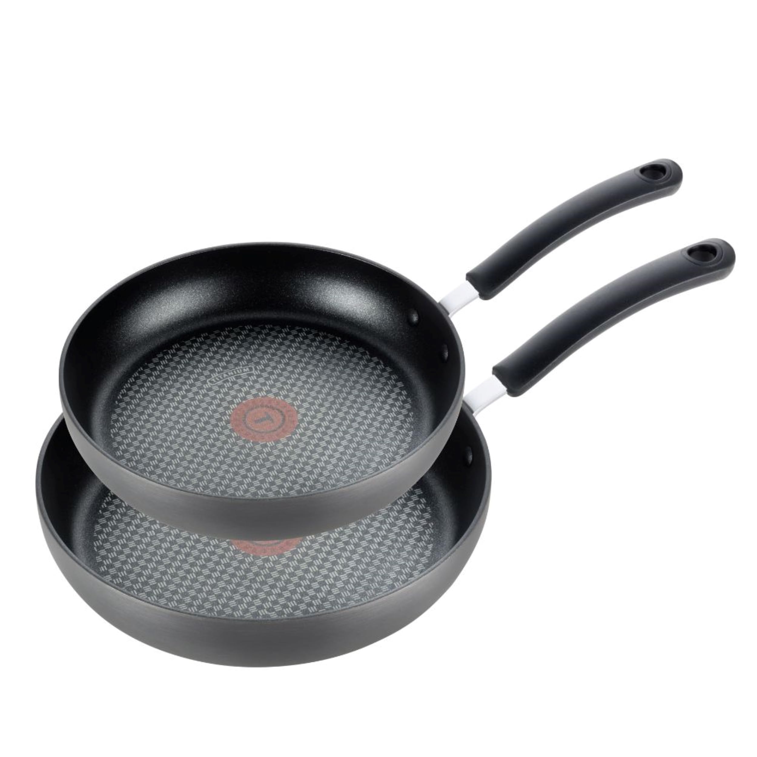 T-fal Ultimate Hard Anodized Nonstick Fry Pan Set - 2 Piece (10 & 12 Inch) - Oven & Broiler Safe to 400°F - Dishwasher Safe Cookware Set - Perfect for Sautéing, Frying & Baking - Ideal for Home Chefs & Professional Kitchens