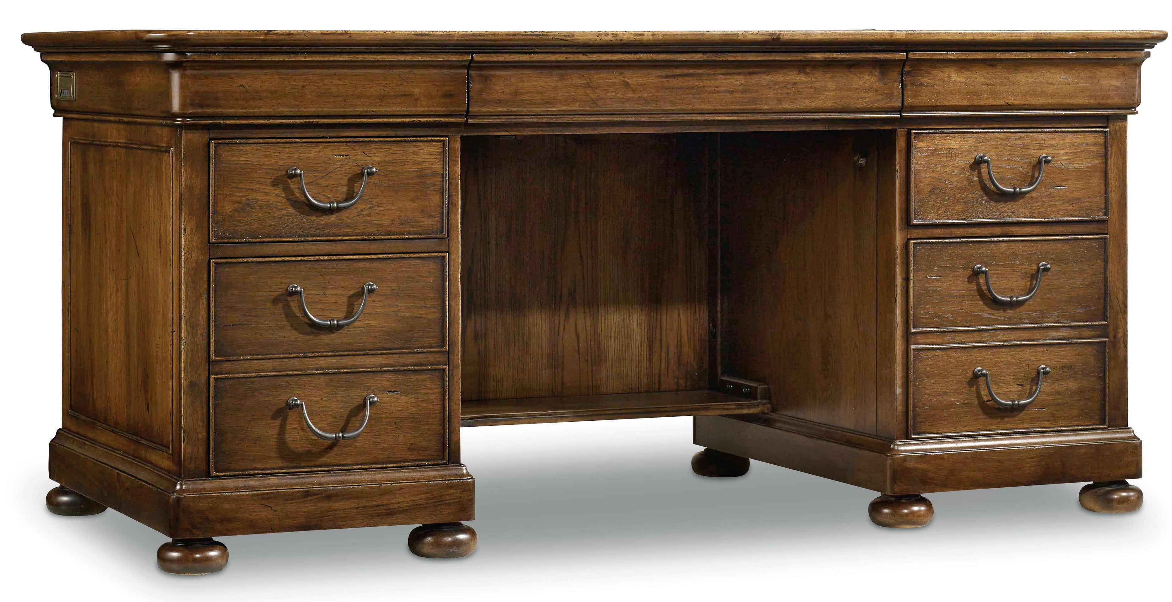 Archivist Executive Desk by Hooker Furniture | Modern Office Desk with Storage | Perfect for Home Office & Corporate Workspaces