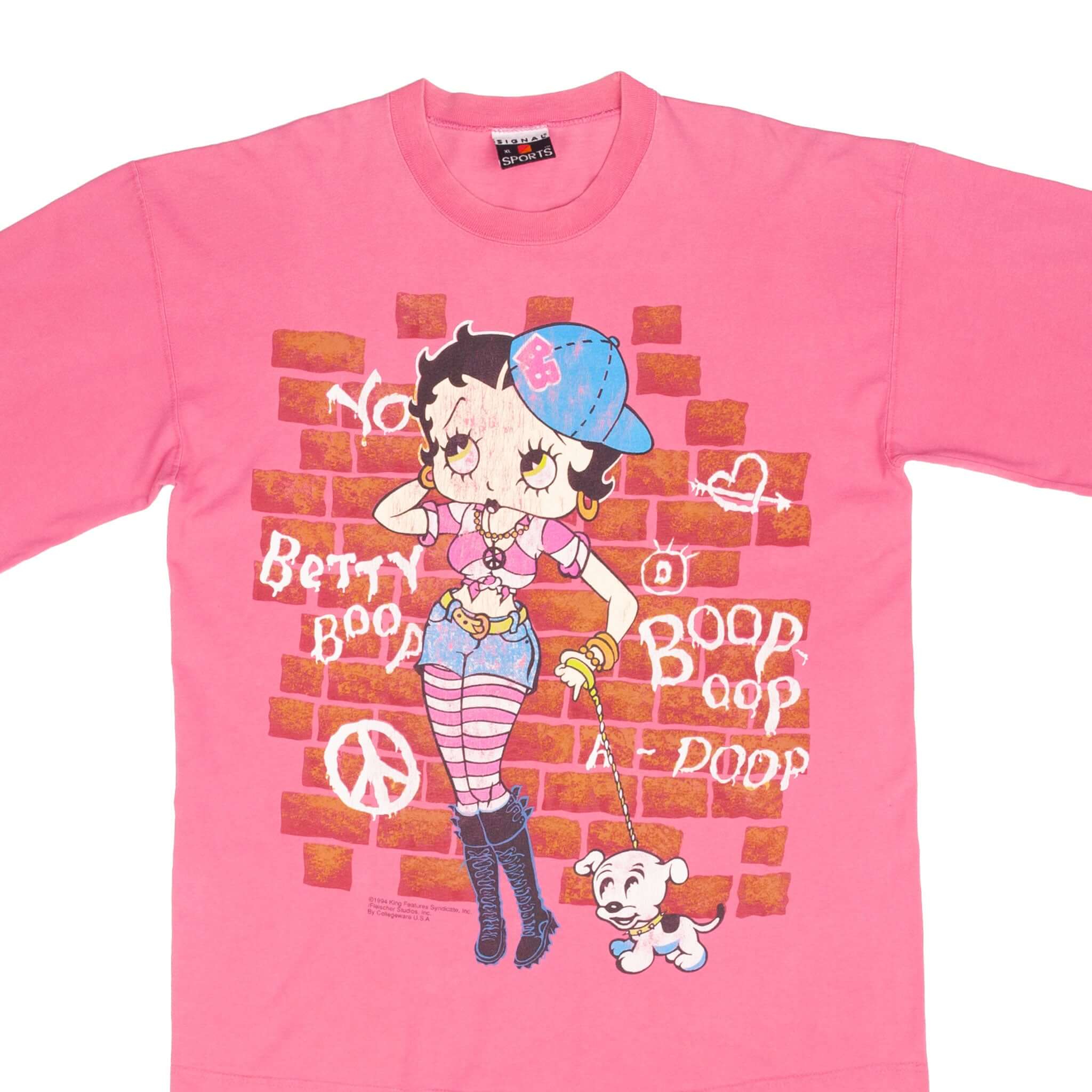 Vintage Betty Boop Graffiti Graphic T-Shirt 1994 Retro Cartoon Tee - Large Size, Made in USA - Perfect for Casual Wear, Street Style & 90s Nostalgia Fashion