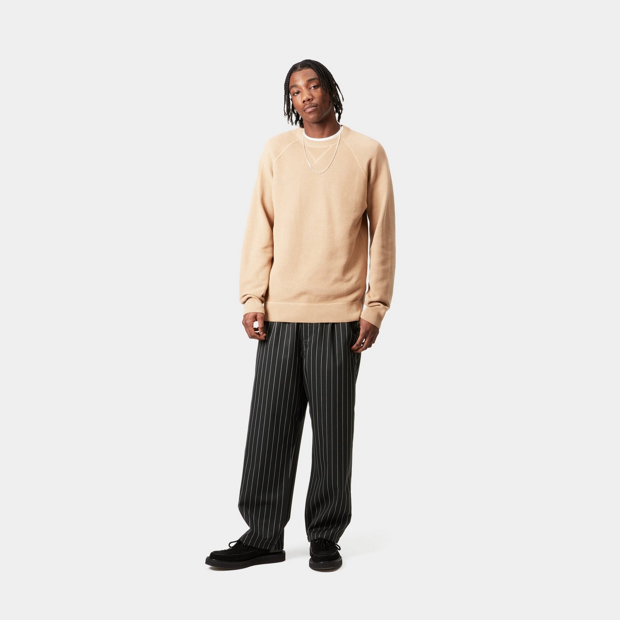 Seaton Pants for Men - Black Wax Stripe Casual Trousers | Comfortable & Stylish for Work, Travel & Everyday Wear