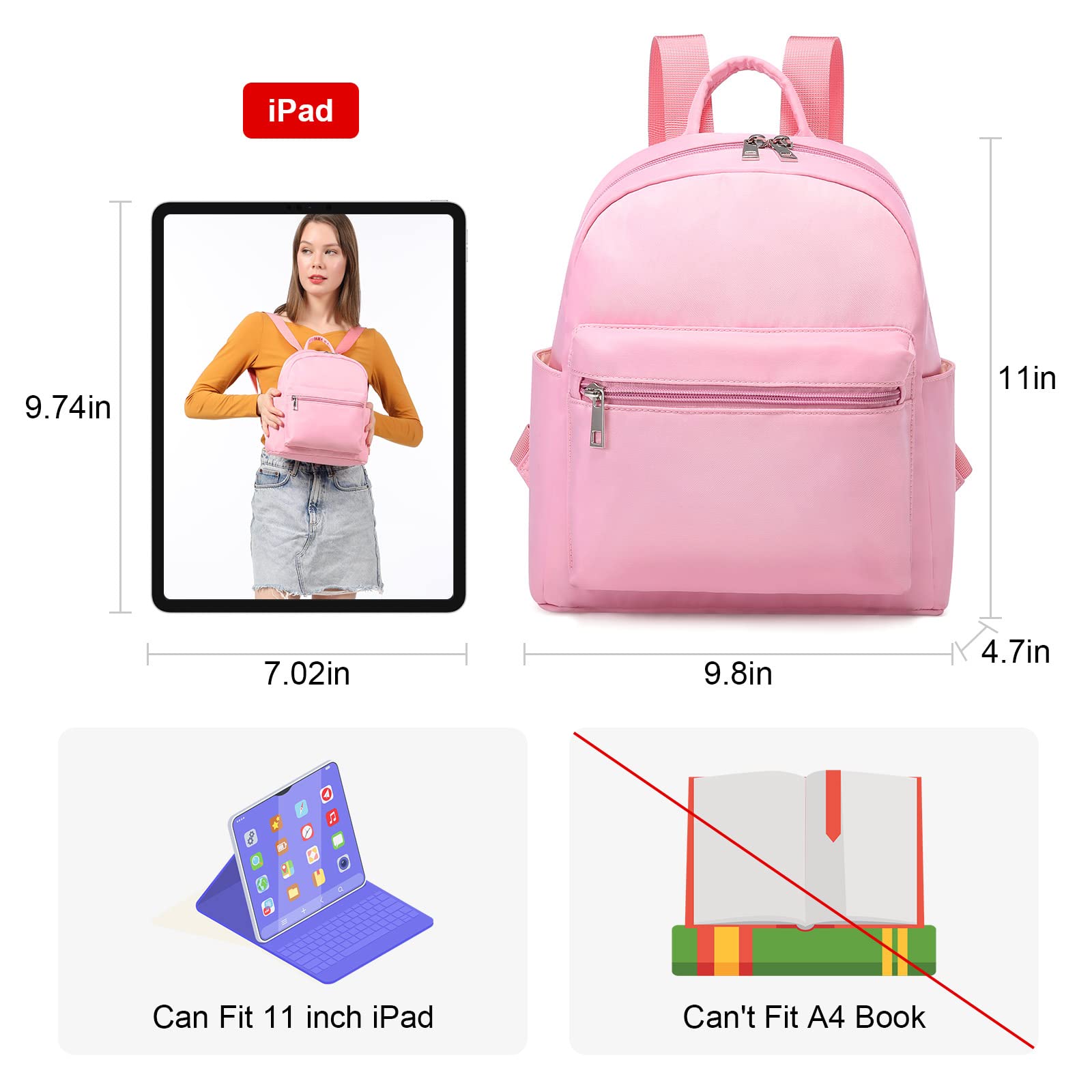 LOVEVOOK Mini Backpack for Women - Lightweight Waterproof Small Backpack Purse, Perfect for Travel, Hiking, School & Daily Use