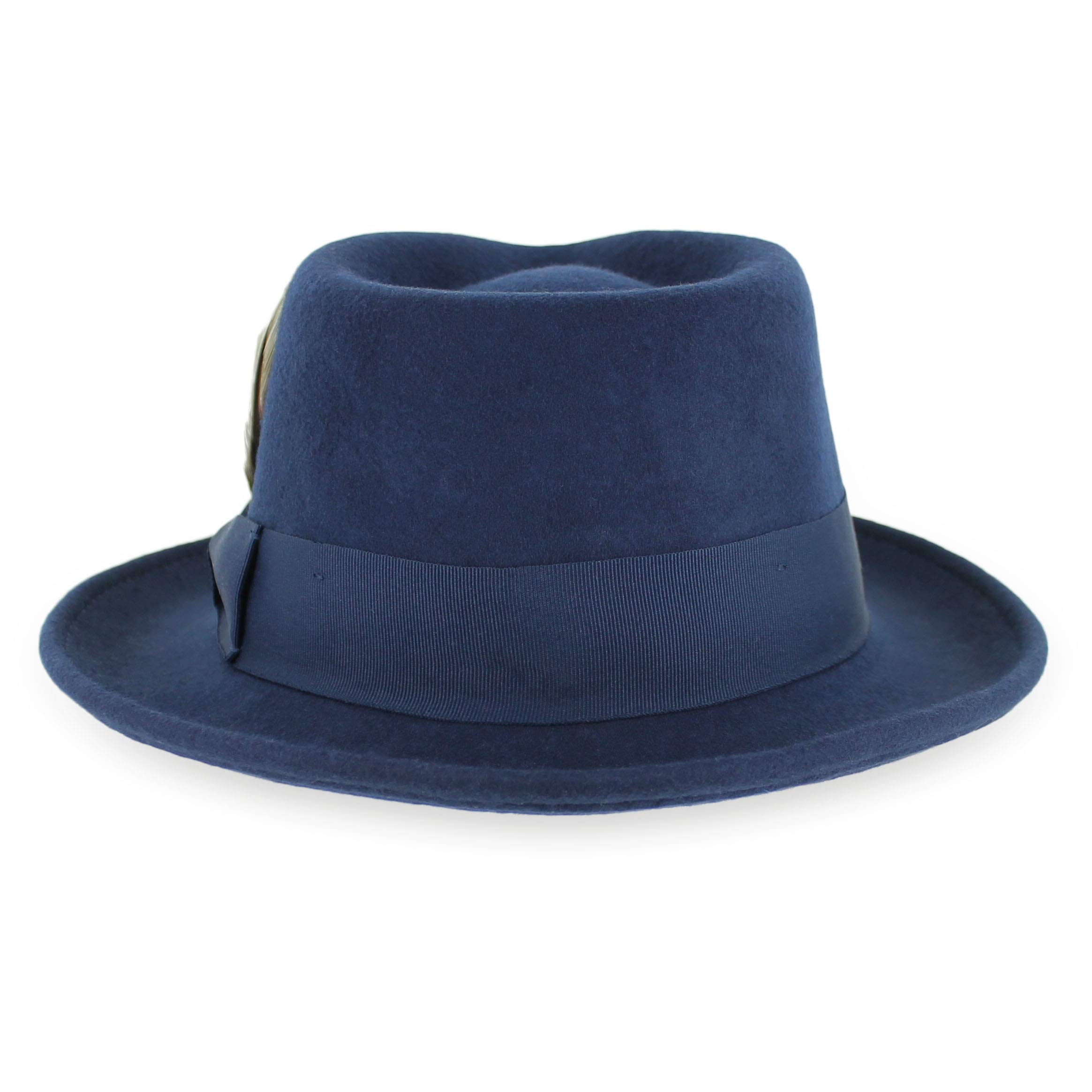 Wool Crushable Fedora Hat for Men - Black, Grey, Navy, Brown - Perfect for Outdoor & Casual Wear