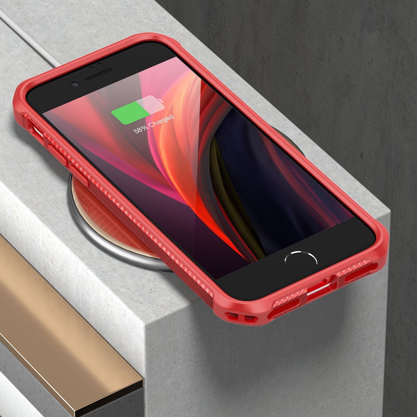 iPhone SE Unicorn Beetle Exo Clear Case - Shockproof Protective Cover with Scratch Resistance in Red - Perfect for Everyday Use, Outdoor Activities & Travel