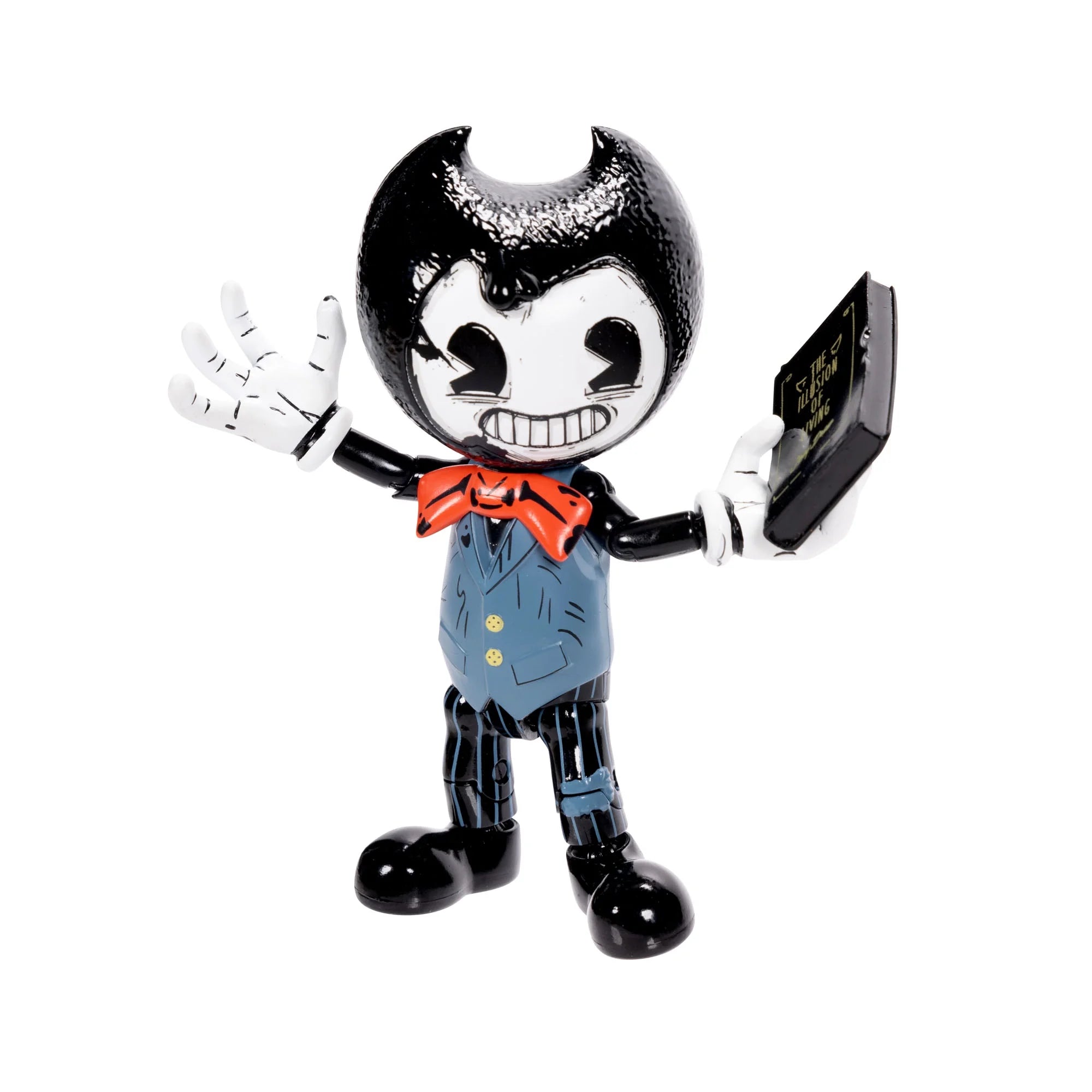 Bendy 17582 5 Inch Poseable Action Figure with 13 Points of Articulation & Book Accessory - Perfect for Collectors, Gaming Fans, and Display Shelves