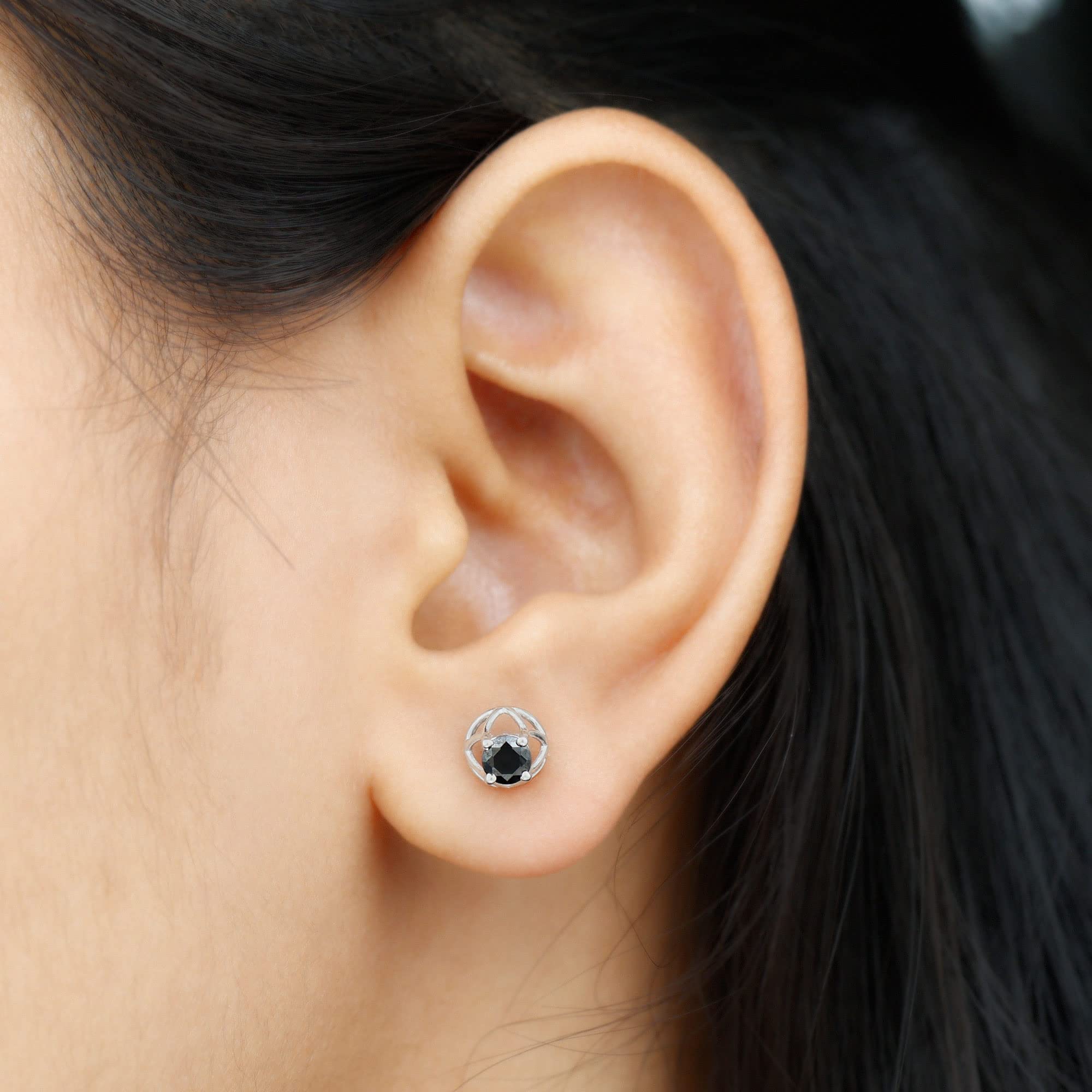 Certified AAA Quality Black Onyx Stud Earrings for Women - Real Onyx Screw Back Earrings (Perfect Gift for Birthday, Anniversary & Special Occasions) - Elegant Jewelry for Everyday Wear, Office & Evening Events