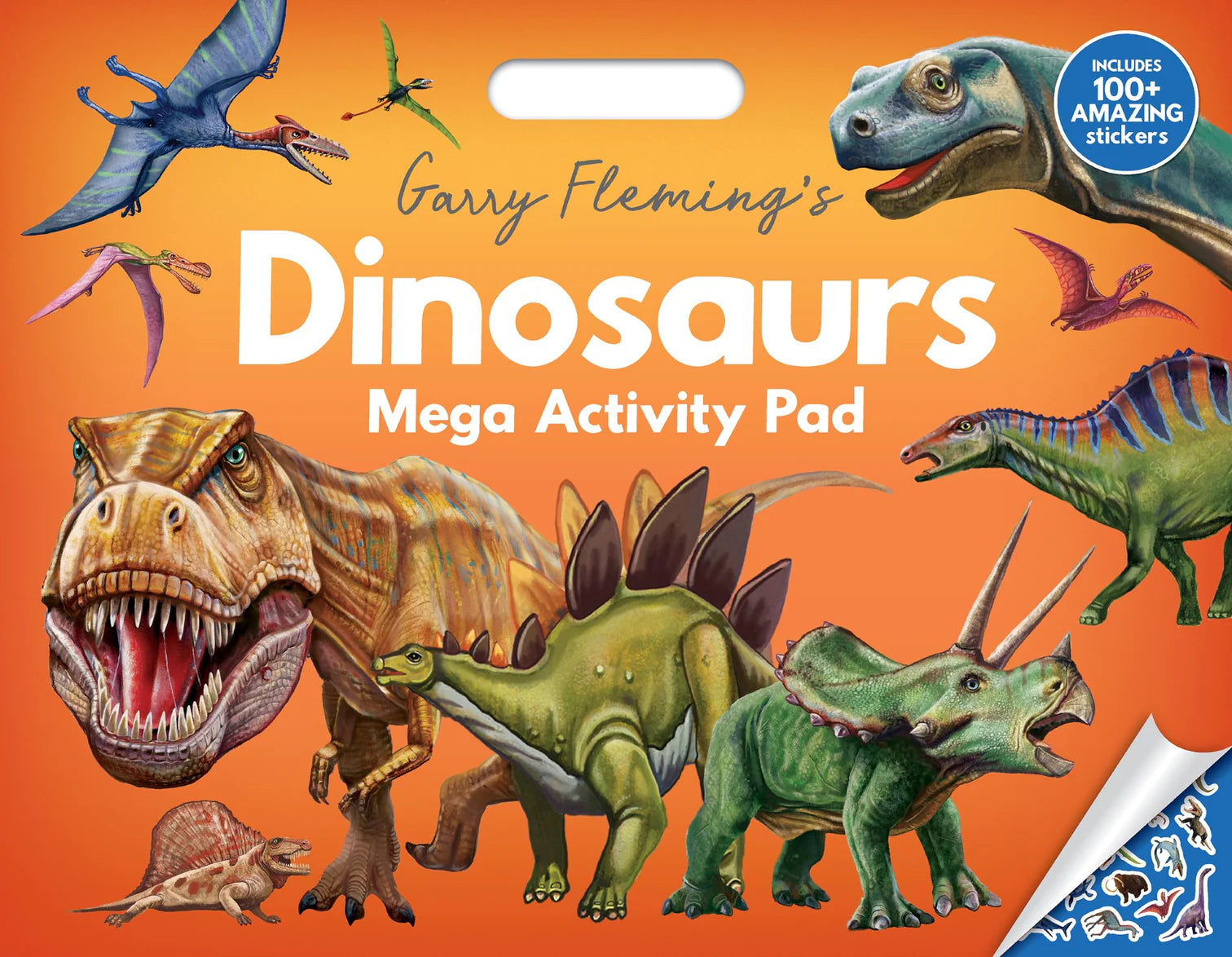 Dinosaurs Mega Activity Pad for Kids - Fun & Educational Coloring Book with Stickers & Games | Perfect for Travel, Birthday Gifts & Classroom Activities
