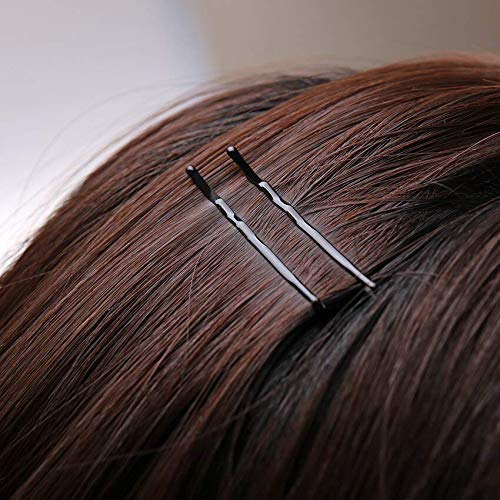 Black Hairpins for Women - 50 PCS Invisible Wave Hair Clips, Bobby Pins & Hairgrips - Perfect for Updos, Braids, Ponytails & Everyday Hairstyles