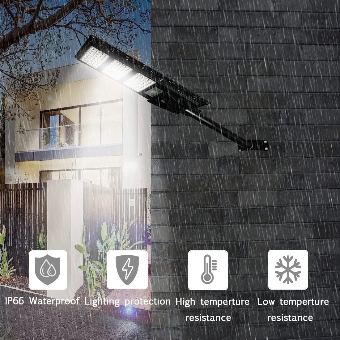 20000LM Solar Street Lights Outdoor - Dusk to Dawn Motion Sensor Security Lighting for Streets, Yards, Parking Lots (2 Pack) - Weatherproof & Energy Efficient Solar Powered Lights for Home & Commercial Use