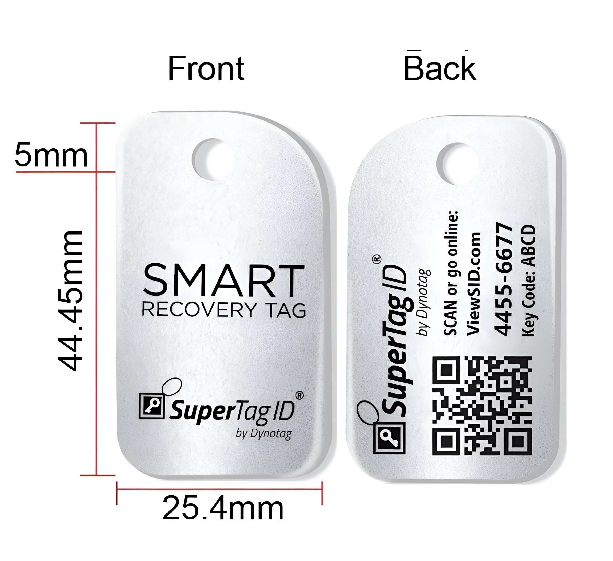 Dynotag® Sentry Series Anodized Aluminum Smart ID Tag for Keys, Pets & Luggage – Waterproof Keychain Tag with DynoIQ™ & Lifetime Service – Perfect for Travel, Emergency Contact & Lost Item Recovery