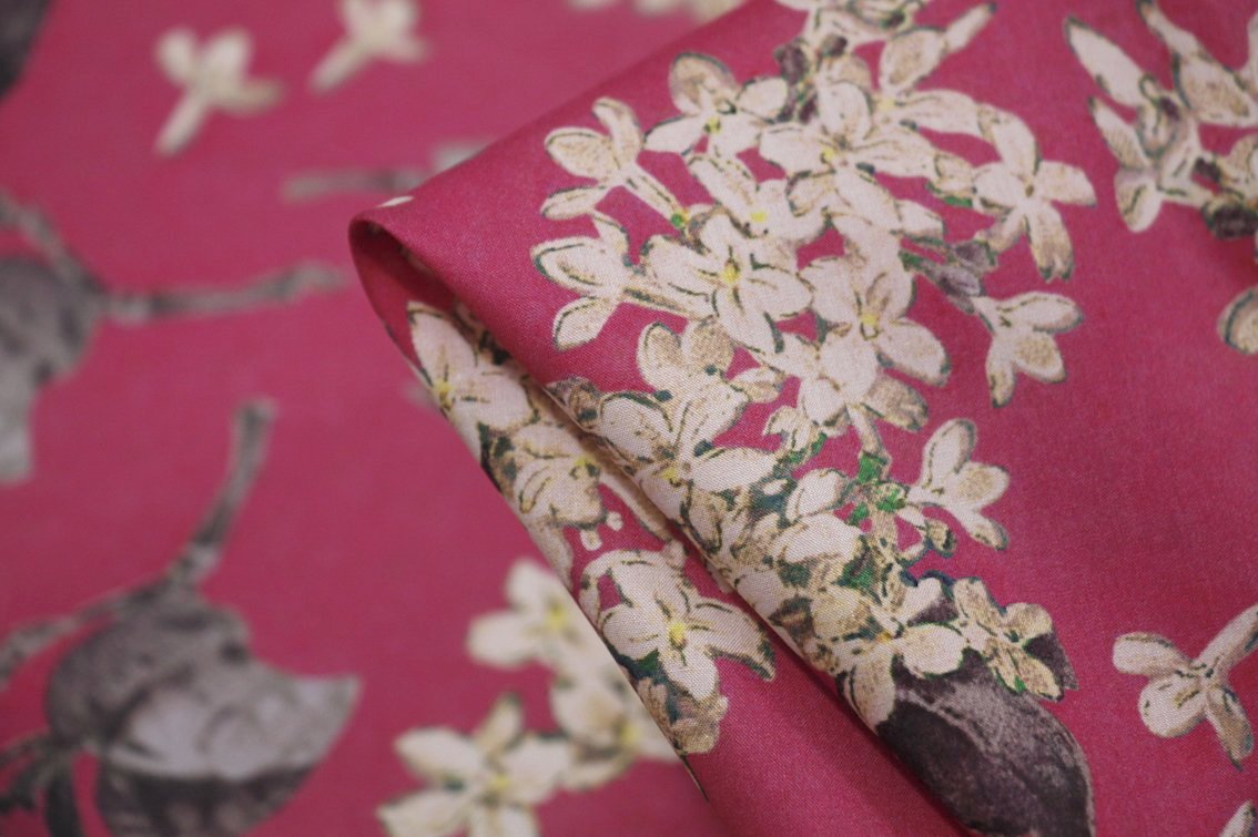 Liberty of London Archive Lilac Pink Floral Print Fabric - Perfect for Dresses, Scarves & Home Decor
