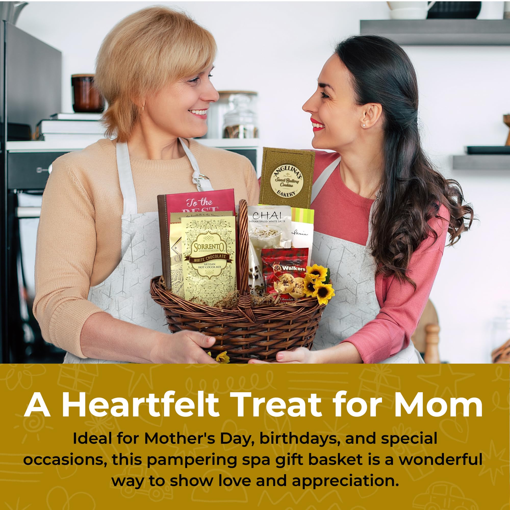 Luxury Spa Gift Basket for Mom - Happy Mother's Day Deluxe Gift Set with Premium Bath & Body Products - Thoughtful Present for Women - Perfect for Mother's Day, Birthday & Appreciation Gifts | Relaxation at Home, Pampering Self-Care, Thank You Present