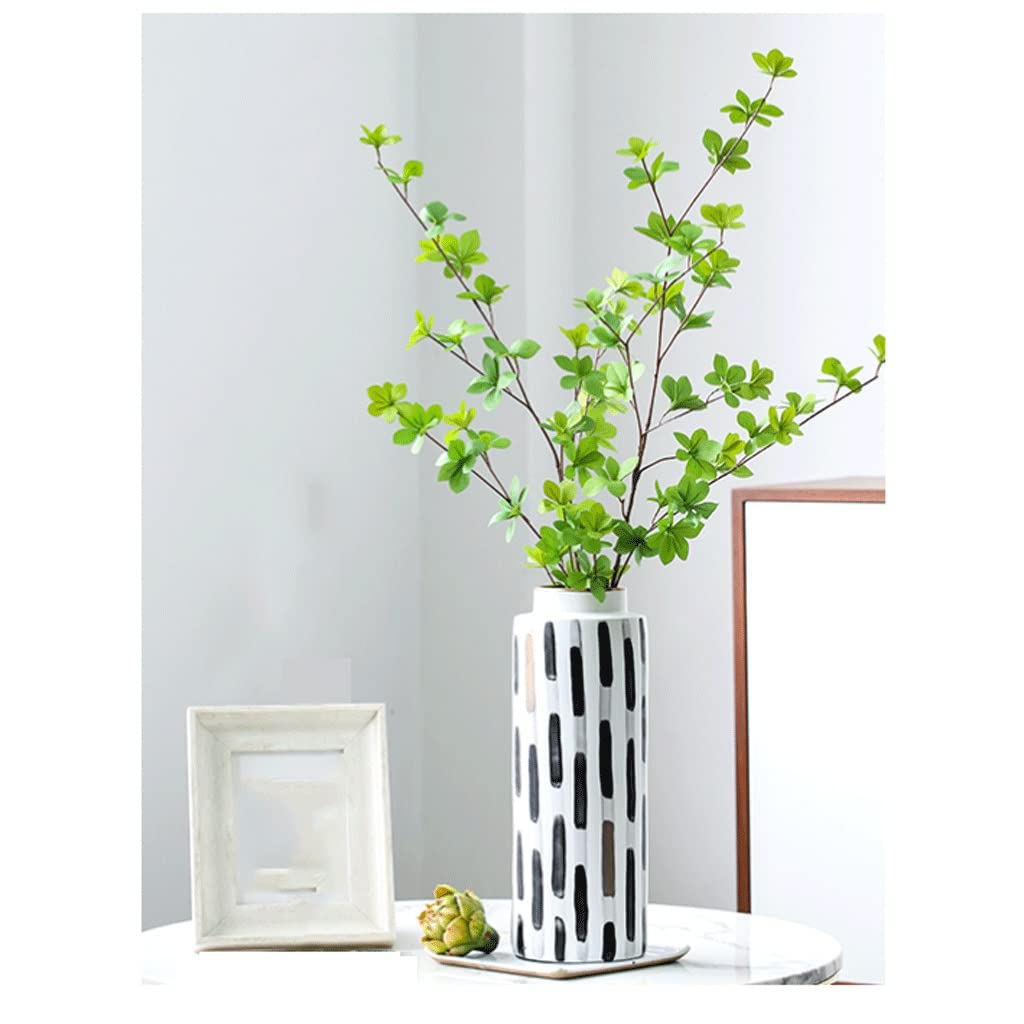 Artificial Trees and Plants - Realistic Plastic Fake Flowers, Bell Potted Plant for Home Decor - Indoor Greenery for Living Room, Bedroom, Office - Perfect Housewarming Gift (2 Bells + Vase Set)