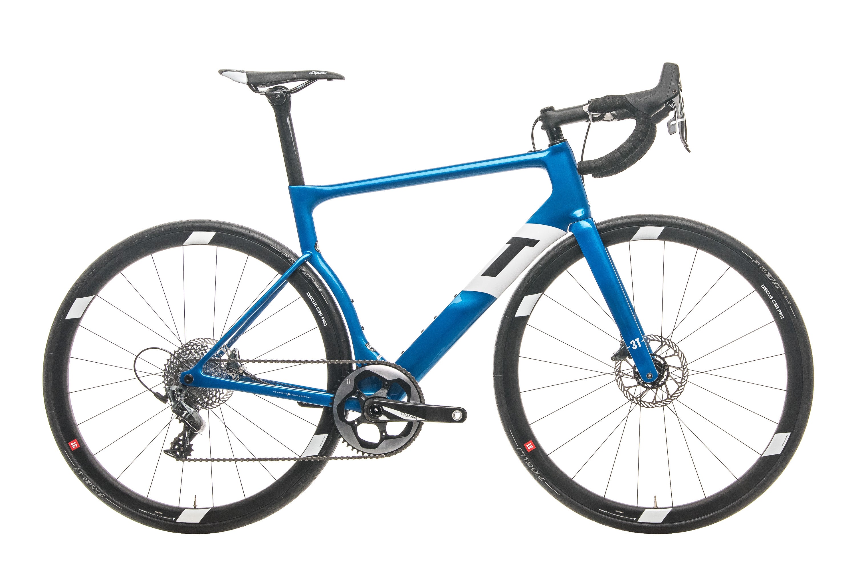 3T Strada Pro Force 1 Road Bike 2020 - Large Size Carbon Frame Racing Bicycle for Men - Perfect for Road Racing, Endurance Training & Long-Distance Cycling