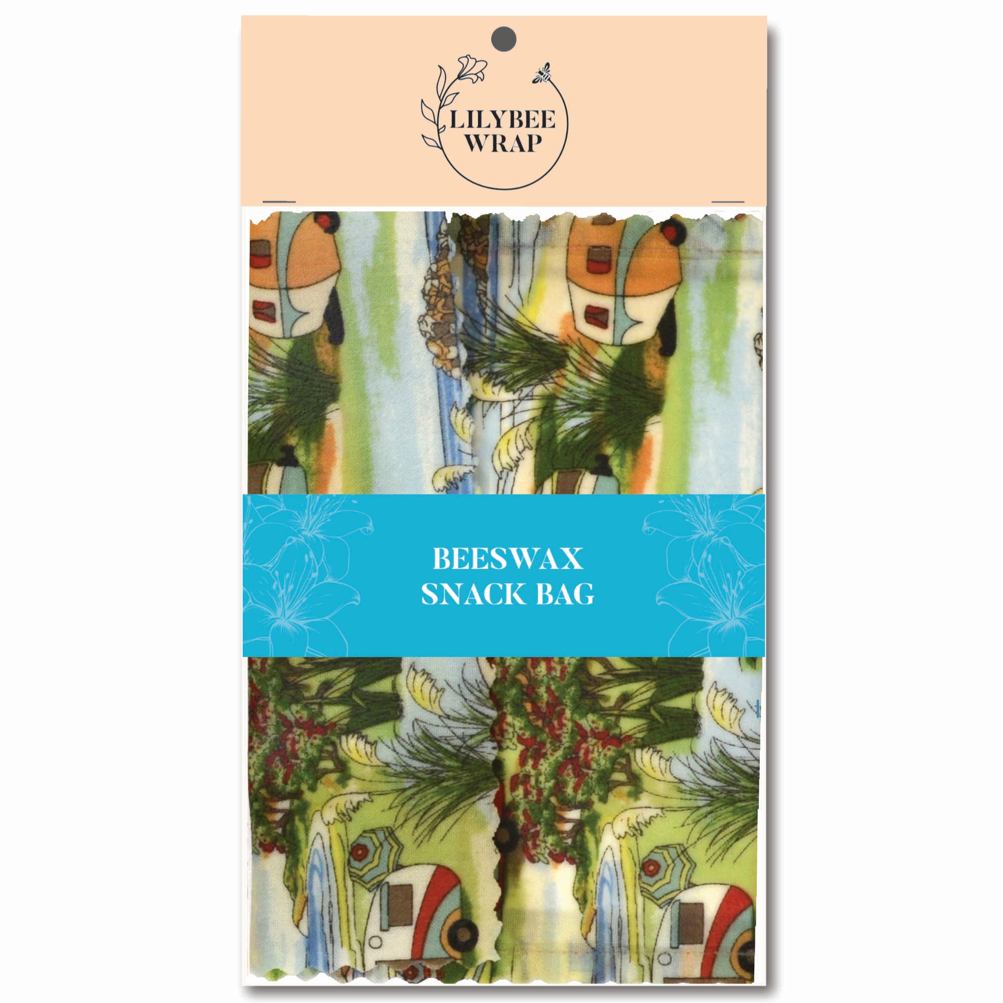 Summer Holiday Small Snack Bag - Portable Travel Food Container for Kids & Adults - Perfect for Beach, Picnic, Hiking & Road Trips