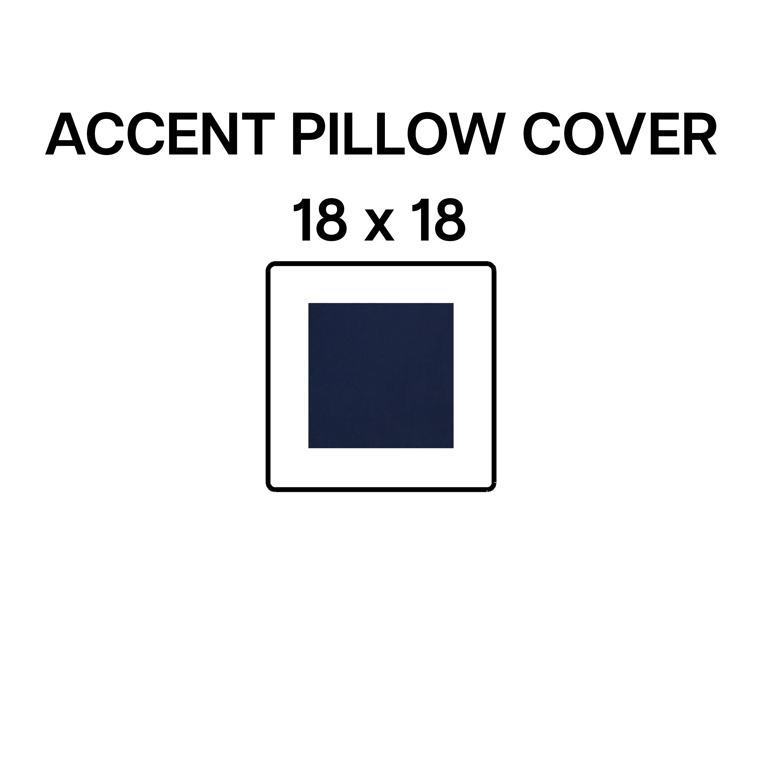 Royal Blue Accent Pillow Cover 18x18 Inches - Decorative Throw Pillow Case for Sofa, Bed, Couch - Premium Cotton Linen Blend Fabric (BP 641 63) - Perfect for Living Room, Bedroom & Home Decor