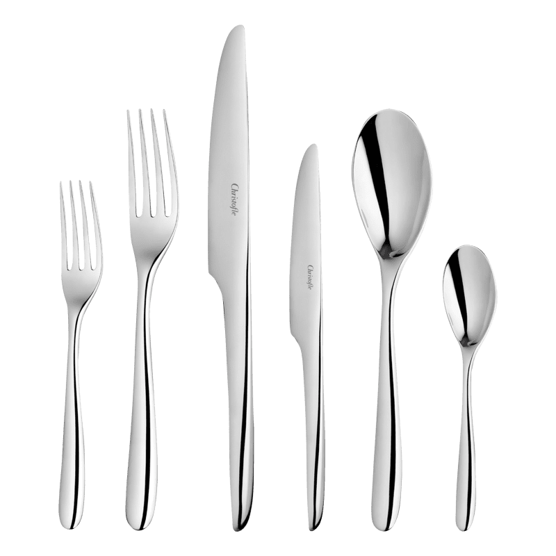 36-Piece Stainless Steel Flatware Set - L'Ame de Christofle Luxury Cutlery - Perfect for Fine Dining, Wedding Gifts & Elegant Table Settings