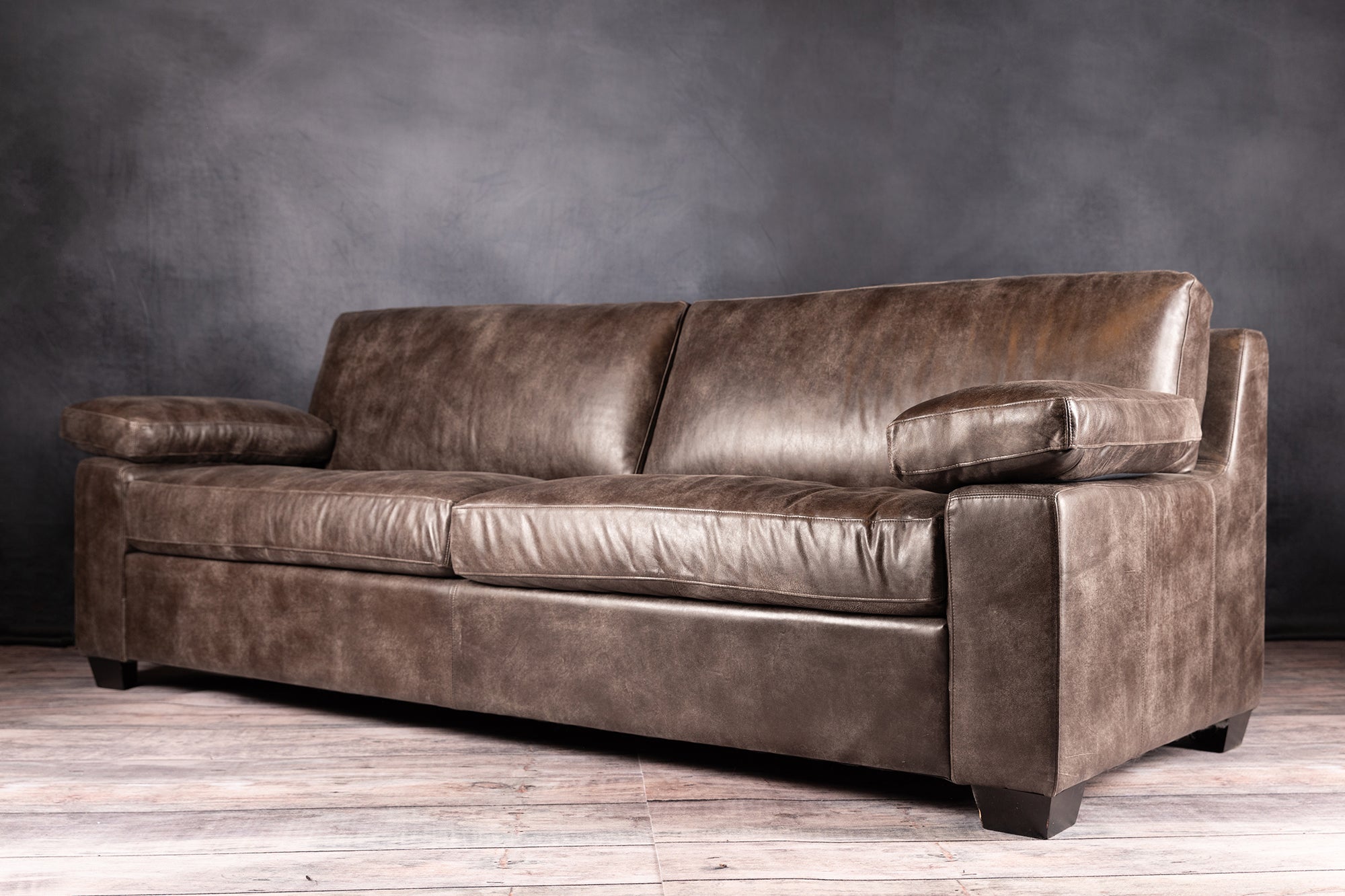 Premium Leather Sofa - Modern & Comfortable Living Room Furniture for Home & Office - Durable & Stylish Leather Couch for Relaxing, Entertaining & Decorating