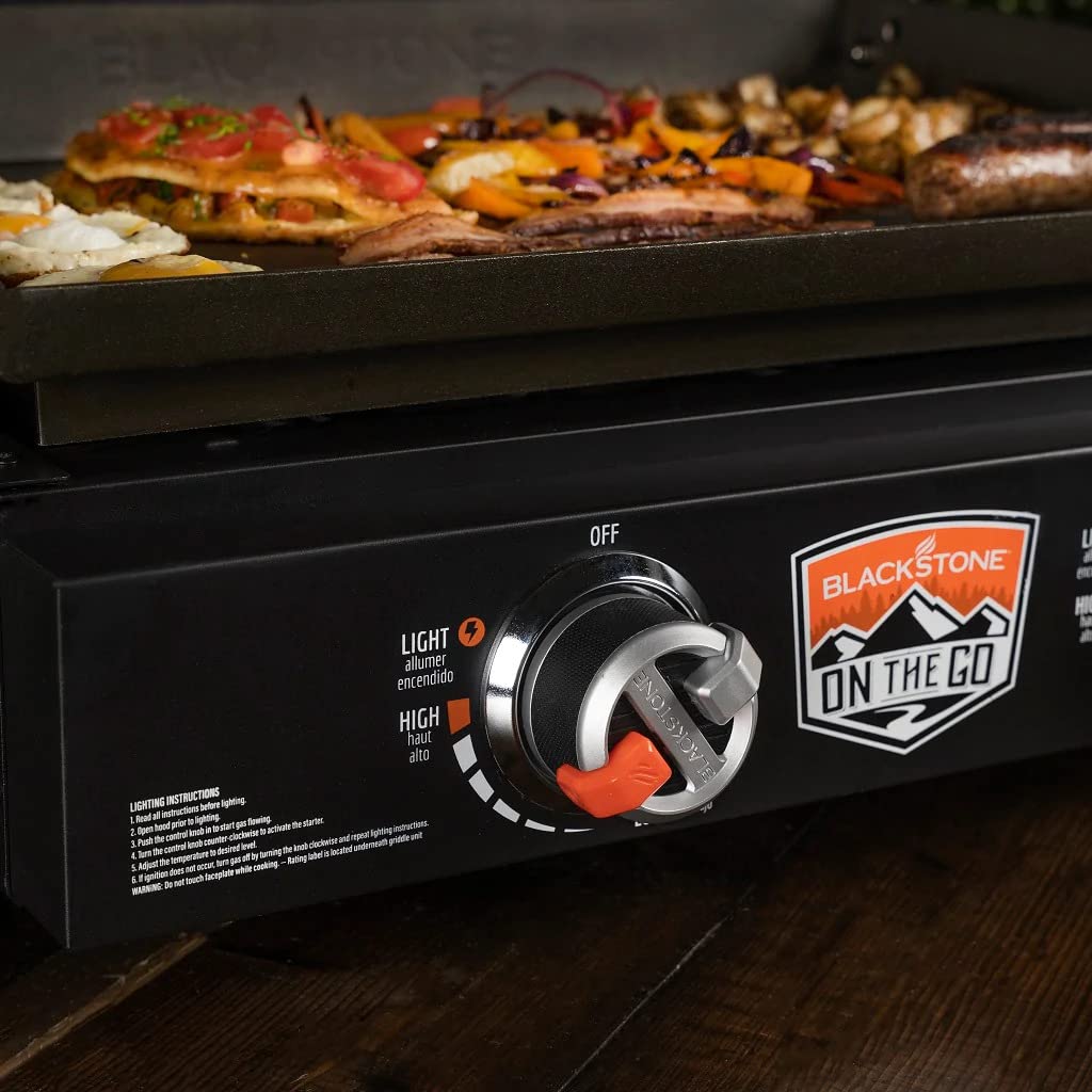 **22 Inch Blackstone Griddle with Lid - Nonstick Tabletop Gas Griddle Outdoor Combo, Includes Seasoning, Conditioner & Grilling Gloves - Perfect for Camping, Backyard BBQs & Tailgating**