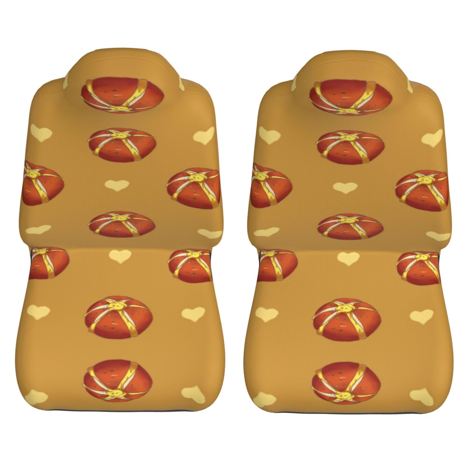 Universal Car Seat Covers for Cars, SUVs, Sedans & Trucks - Breathable Auto Front Seat Protector with Buttered Bread Design - Perfect for Daily Commute, Road Trips & Family Travel