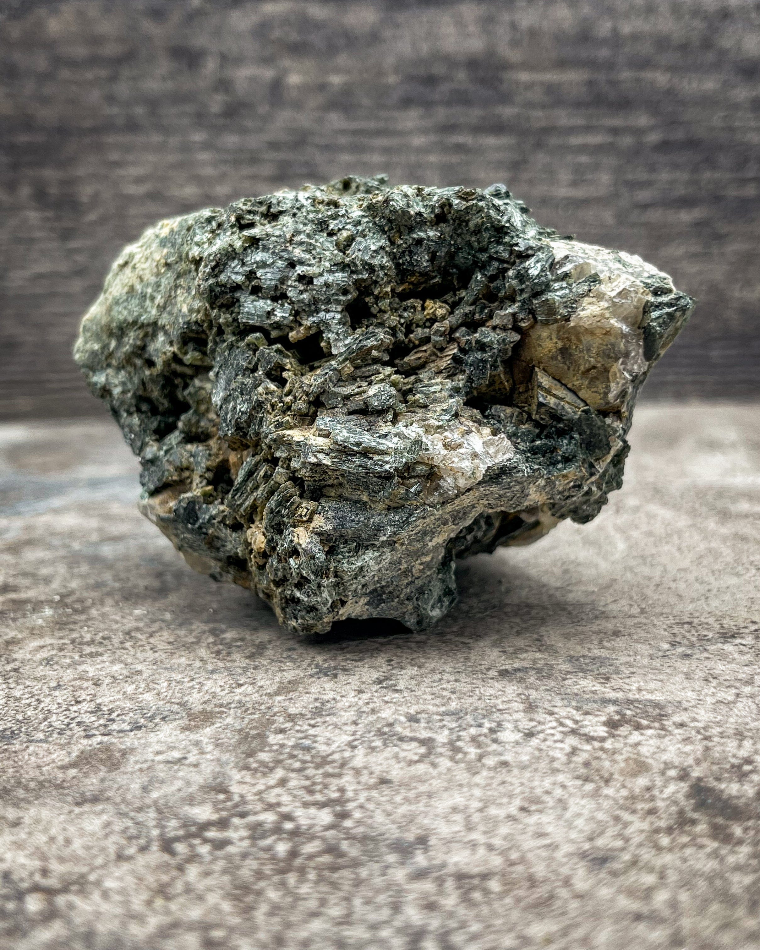 Natural Actinolite Crystal Specimen - 309g Raw Mineral Collection for Healing, Meditation & Home Decor