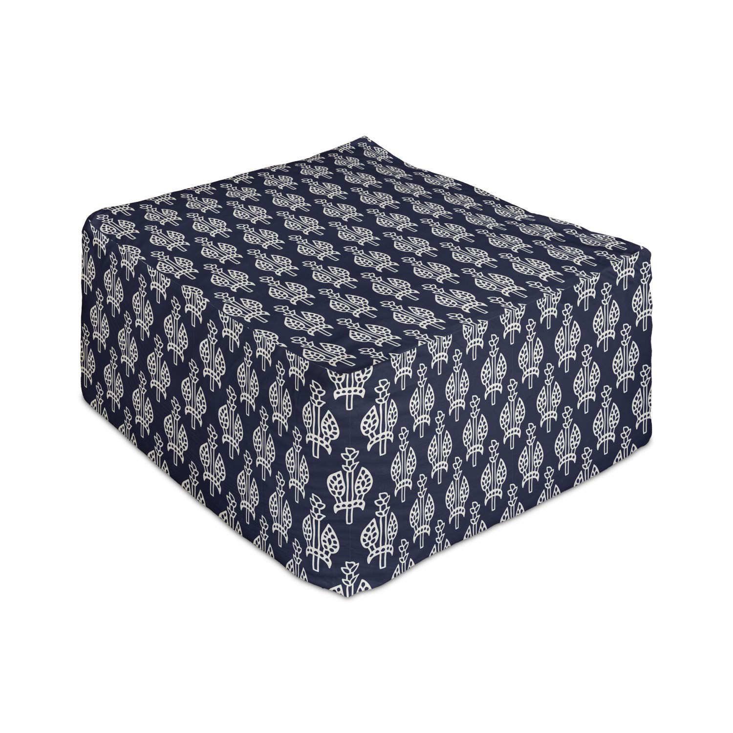 Ambesonne Retro Rectangle Pouf Ottoman - 25