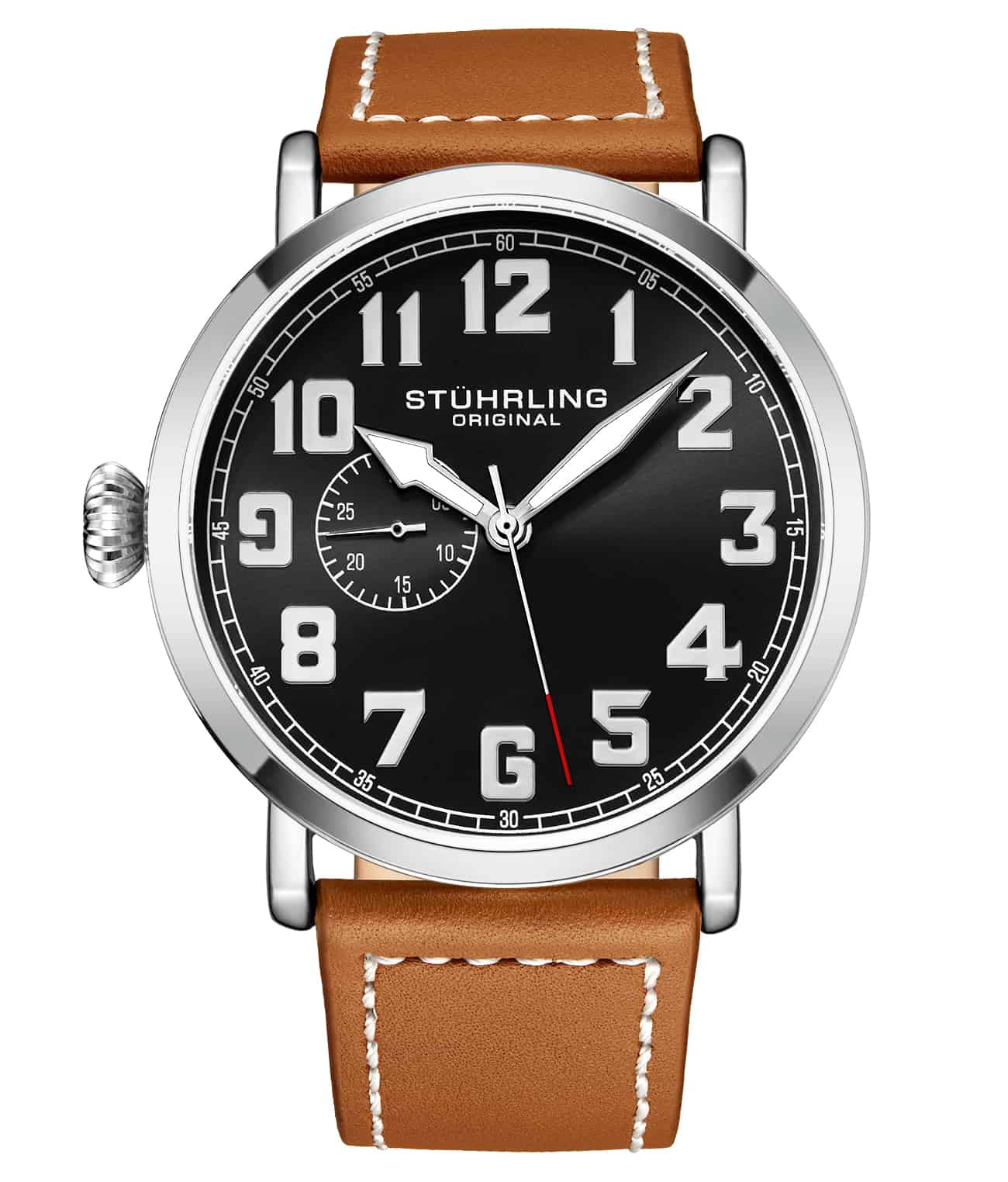 Black Dial / Black Case / Tan Leather Strap Black Tang Buckle