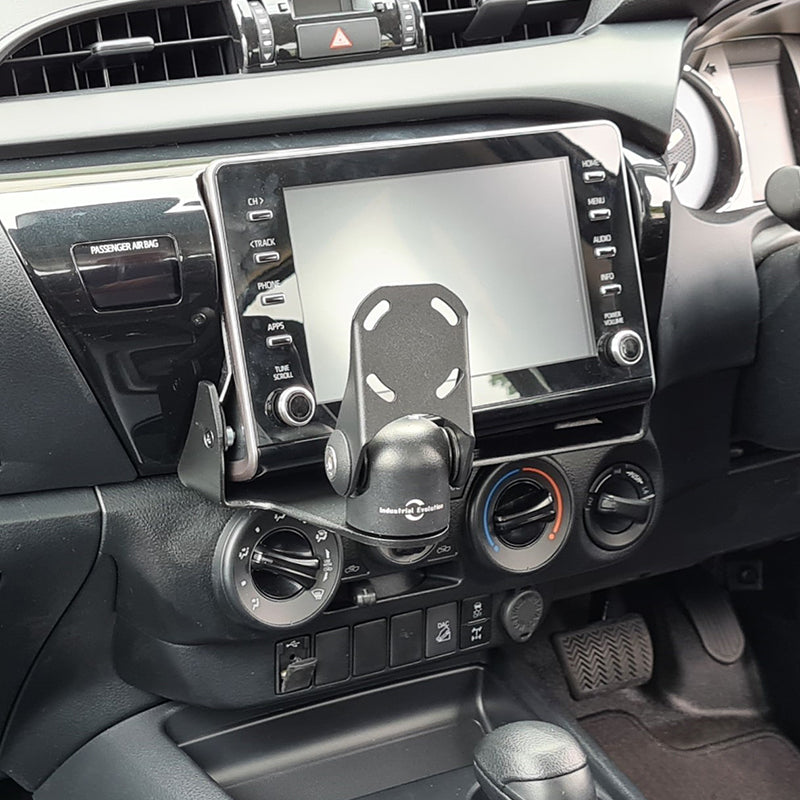 Industrial Evolution InDash Mount for Toyota Hilux (2021-2023) - Secure Phone Holder for Truck Dashboard - Perfect for GPS Navigation & Hands-Free Driving