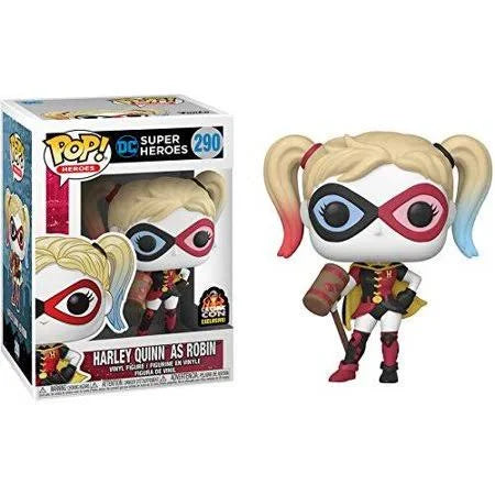 DC Super Heroes Harley Quinn as Robin Action Figure - Comic Con Exclusive #290 - Perfect for Collectors, Cosplay, and DC Fans