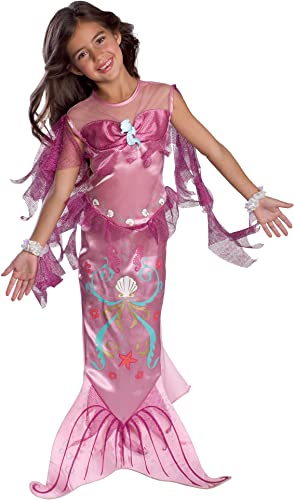 **Pink Mermaid Costume for Girls - Sparkly Princess Dress for Kids Halloween, Birthday Party & Dress-Up Play**