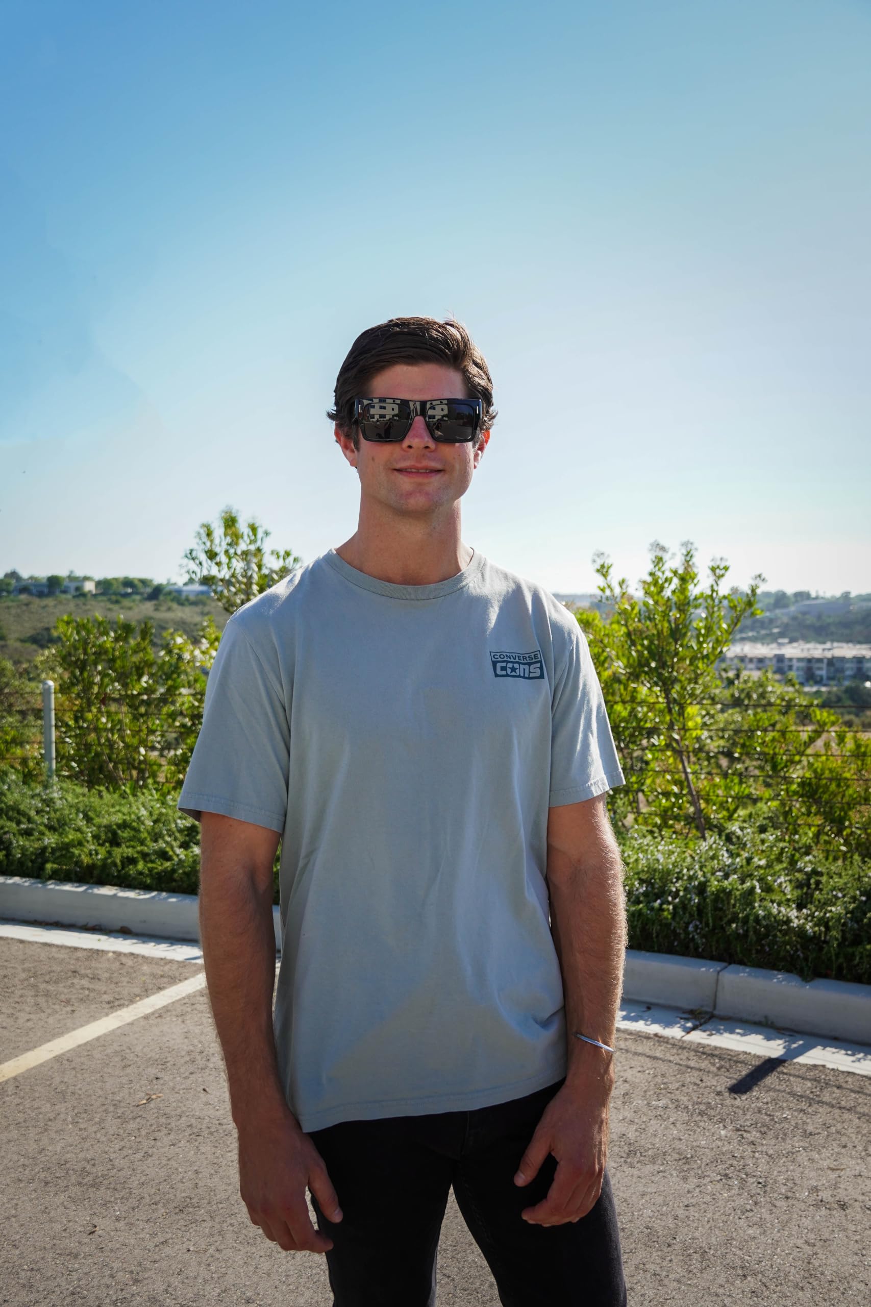 Spy Optic Bowery Square Sunglasses with Color & Contrast Enhancing Lenses - UV Protection for Outdoor Sports & Driving