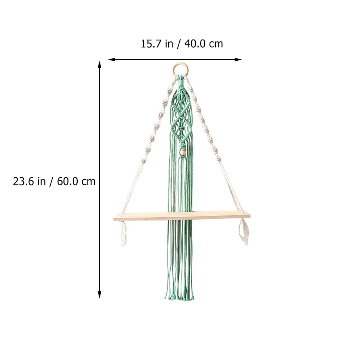KOMBIUDA Cotton Swing Rope Wall Shelf - Hanging Storage Rack for Home Organization | Space-Saving Decor for Bedroom, Bathroom & Kitchen
